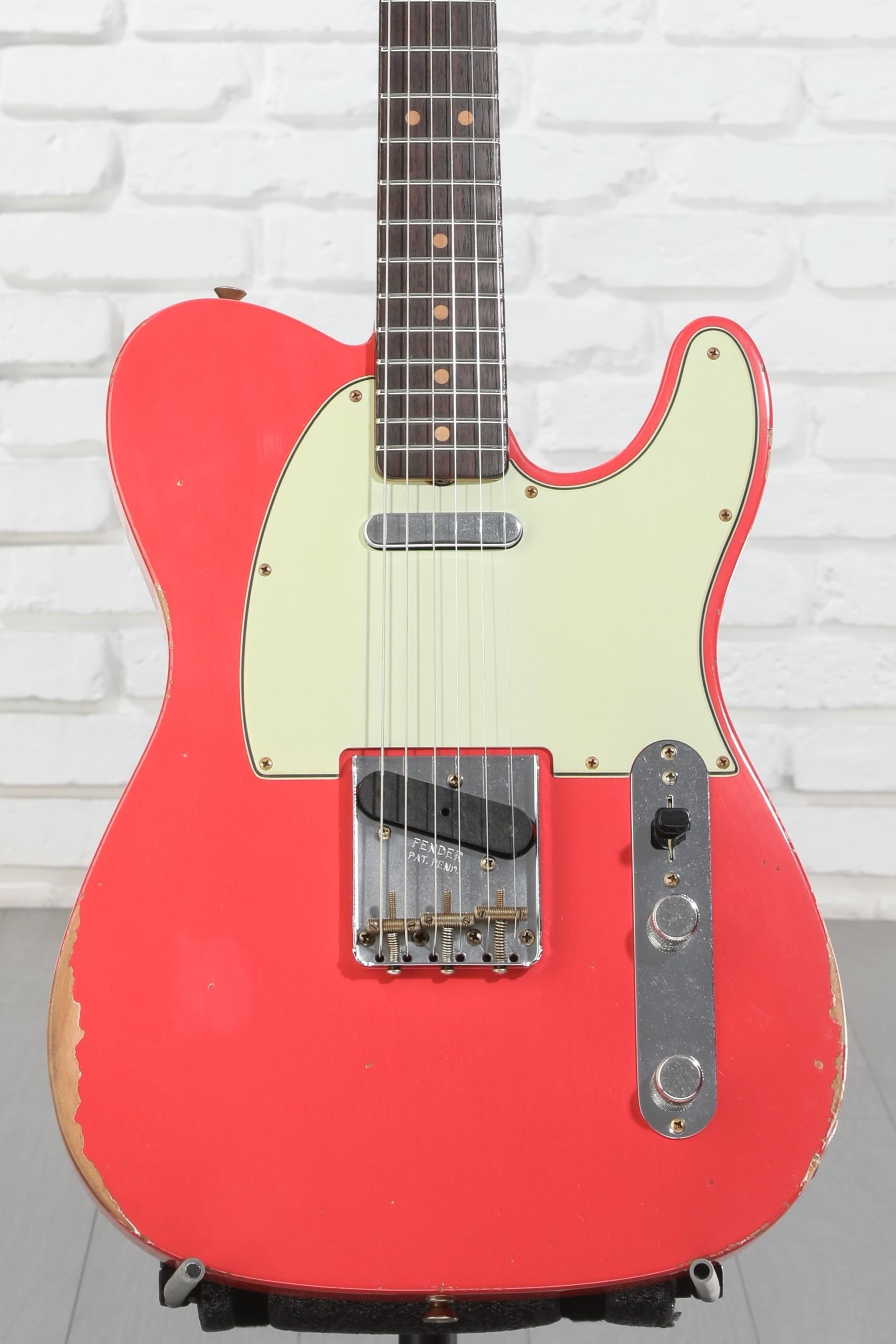 ギター Fender 1963 Telecaster Relic Fender Custom Shop 1963 Telecaster Relic Electric Guitar - Fiesta