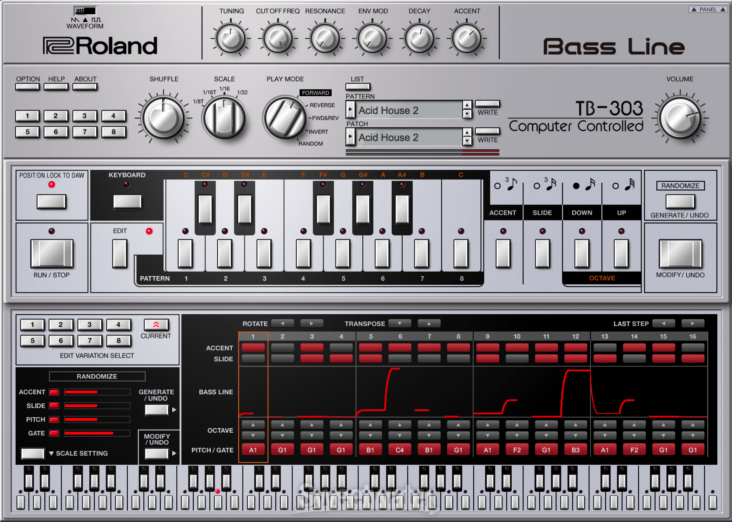 Roland TB-303 Virtual Bass Line Software Synthesizer Reviews | Sweetwater