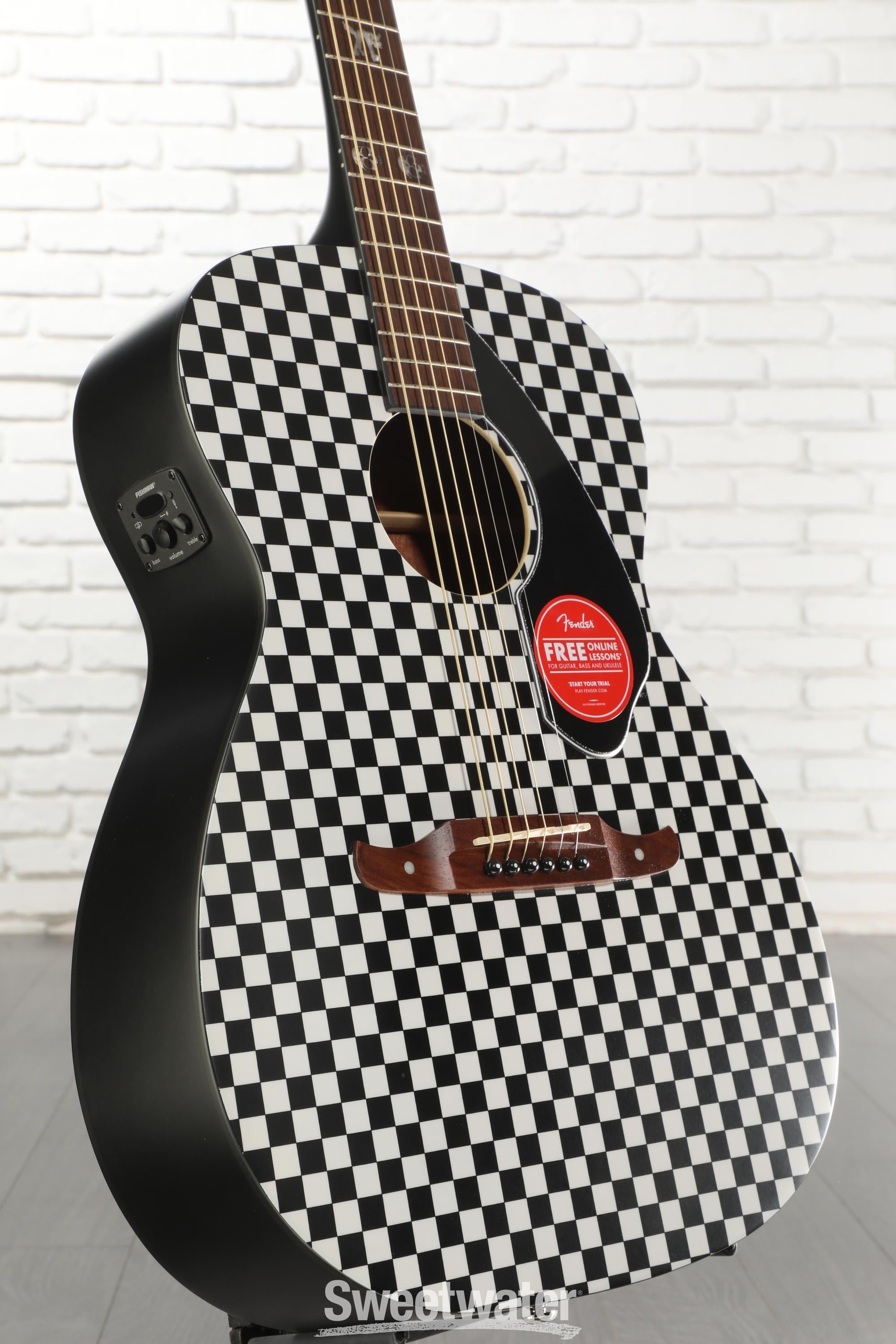 Photo of Fender Tim Armstrong Hellcat Acoustic-electric Guitar - Checkerboard