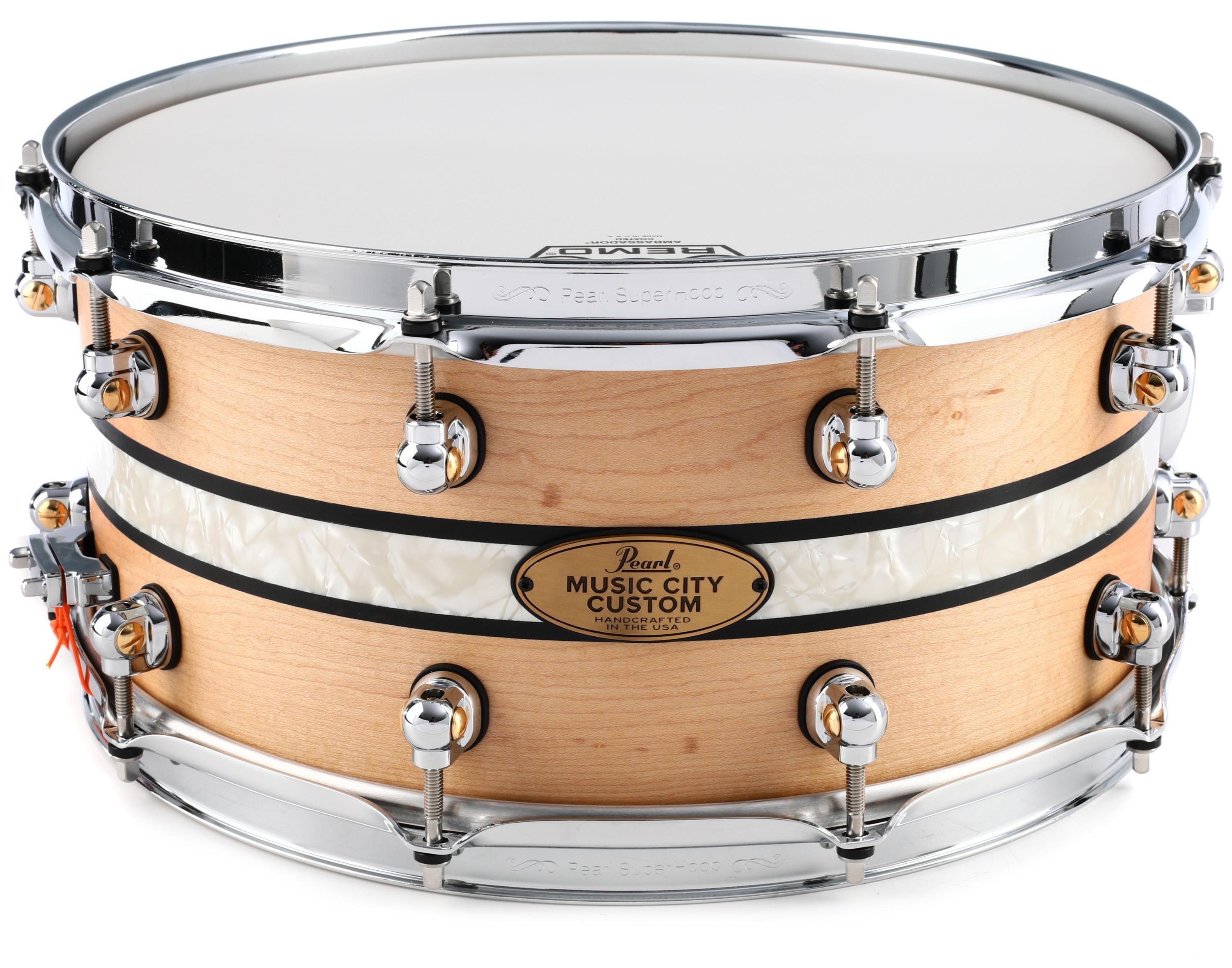 Music City Custom Solid Maple Snare Drum - 6.5 x 14-inch - Natural