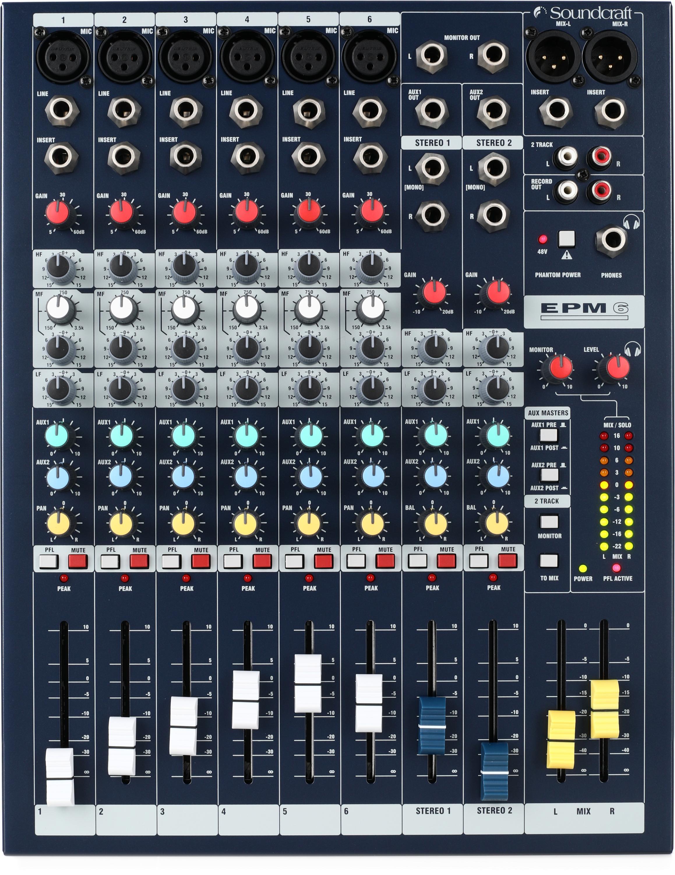 Bundled Item: Soundcraft EPM6 8-channel Analog Mixer