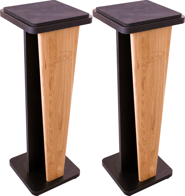 Zaor Croce 36-inch Fixed Monitor Stands - Oak | Sweetwater