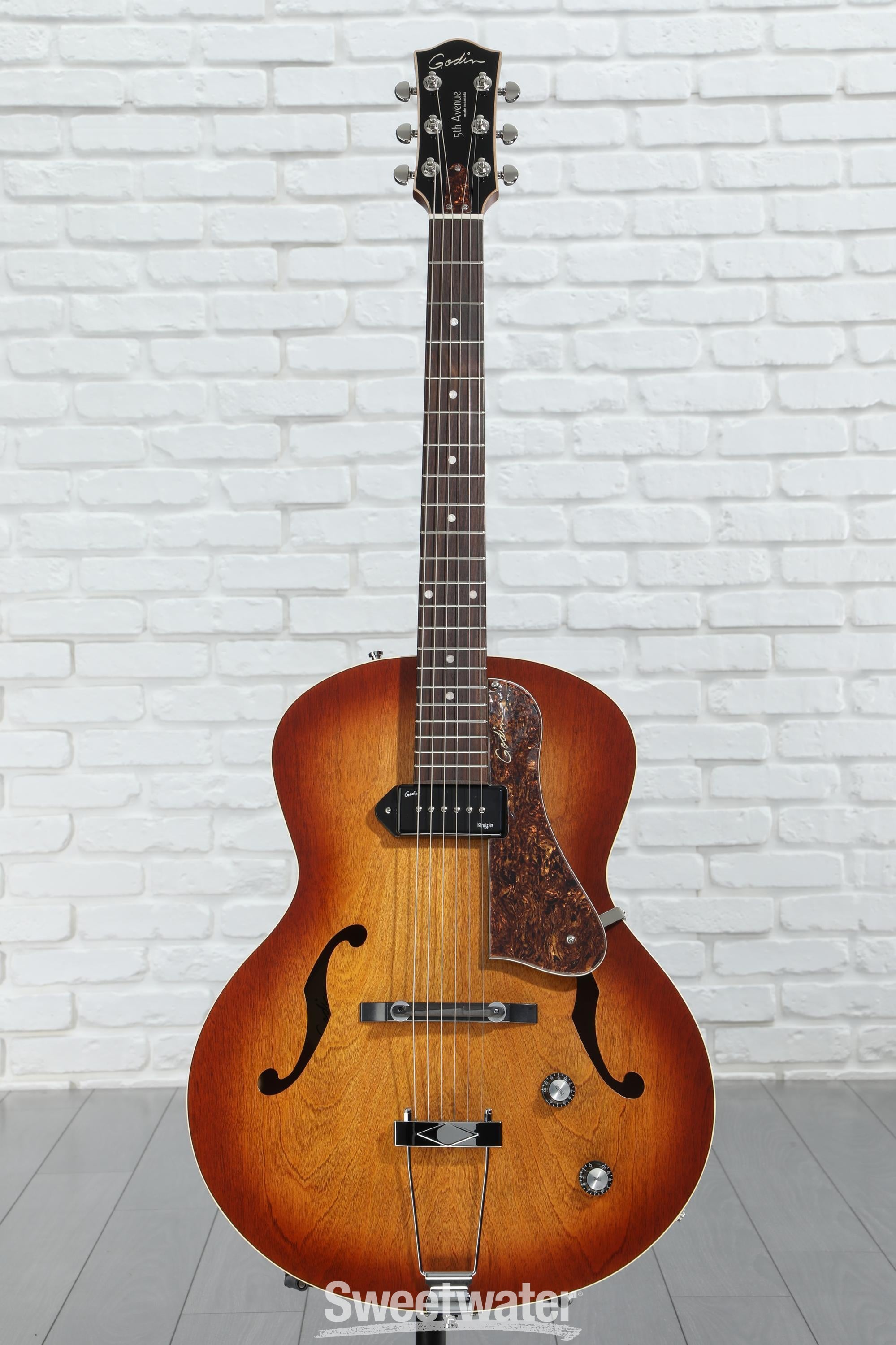Godin 5th Avenue Kingpin Hollowbody Electric Guitar - Cognac