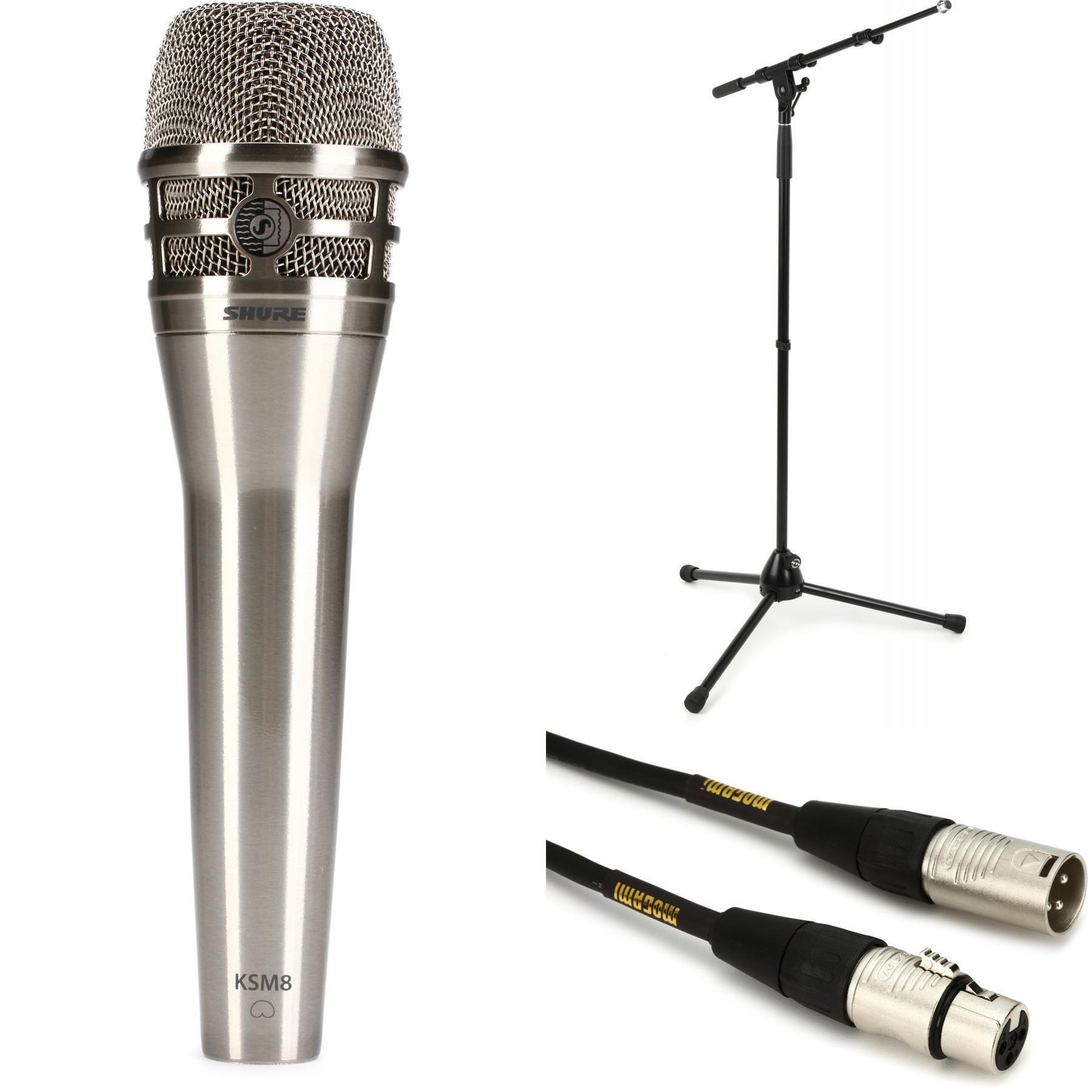 Shure KSM8 Dualdyne Cardioid Dynamic Vocal Microphone - Nickel 