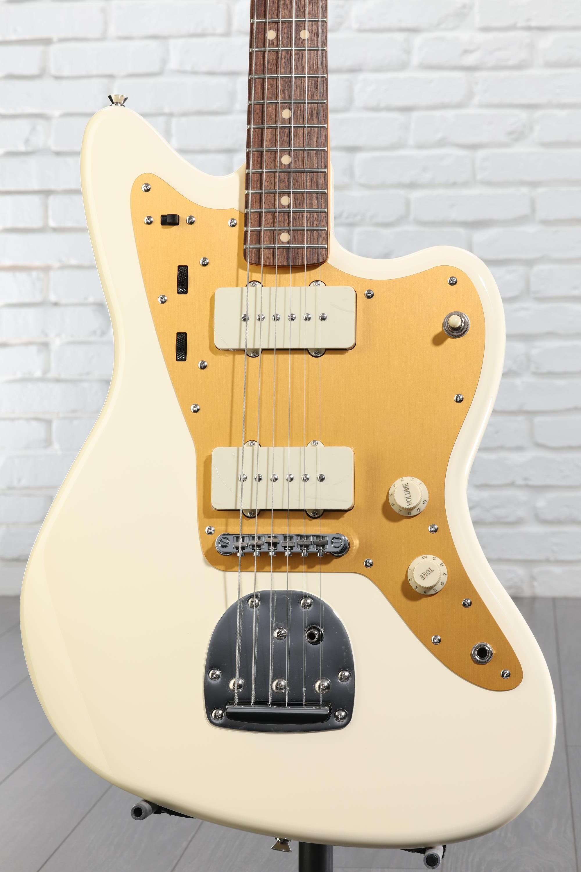 Squier J Mascis Signature Jazzmaster - Vintage White with Indian