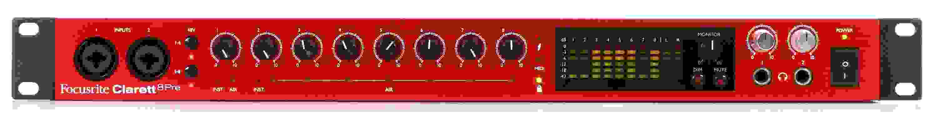 Focusrite Clarett 8Pre 18x20 Thunderbolt Audio Interface