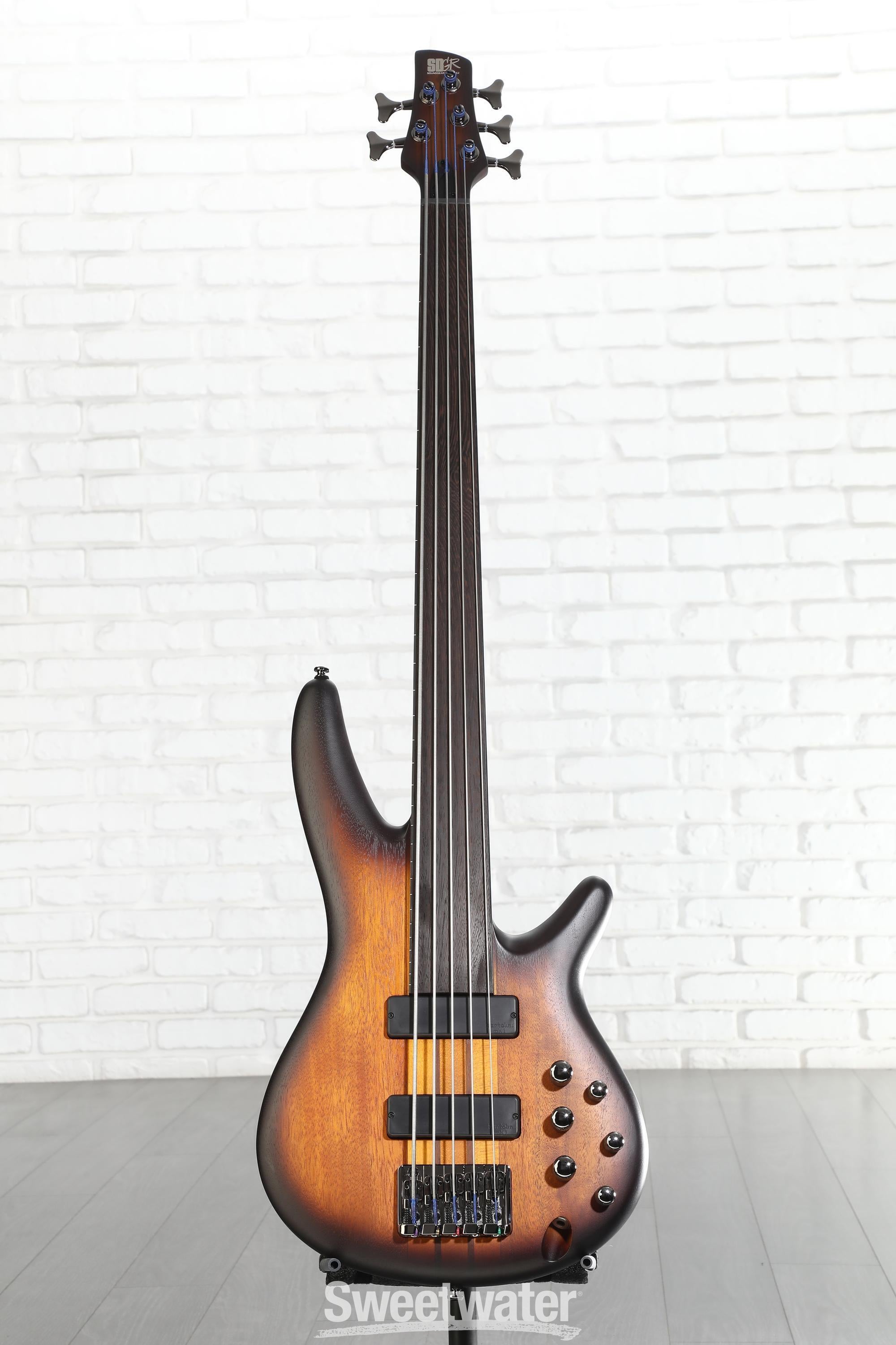 Ibanez Bass Workshop SRF705 Fretless Bass Guitar - Brown Burst