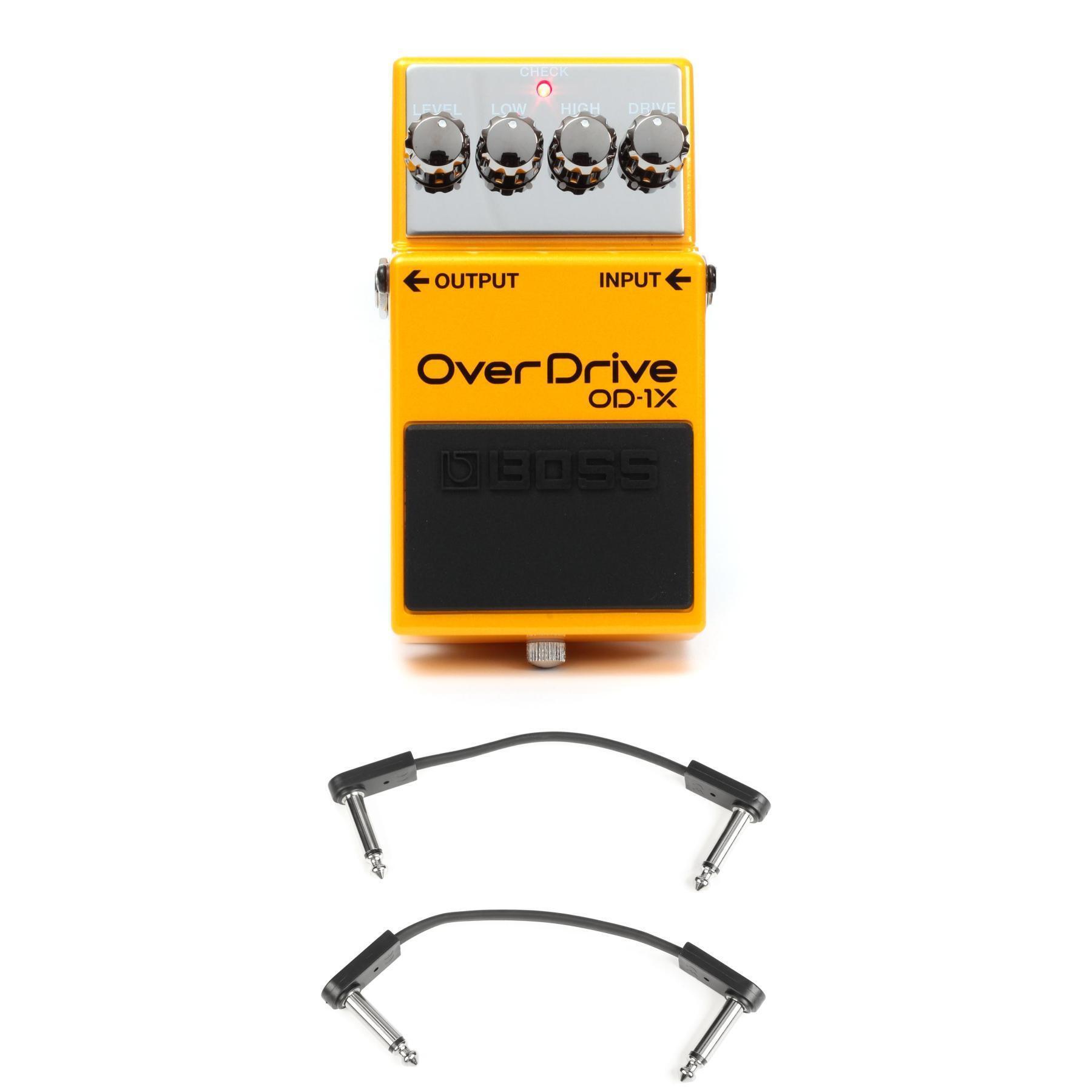 Boss OD-1X Overdrive Pedal with EBS Patch Cables | Sweetwater