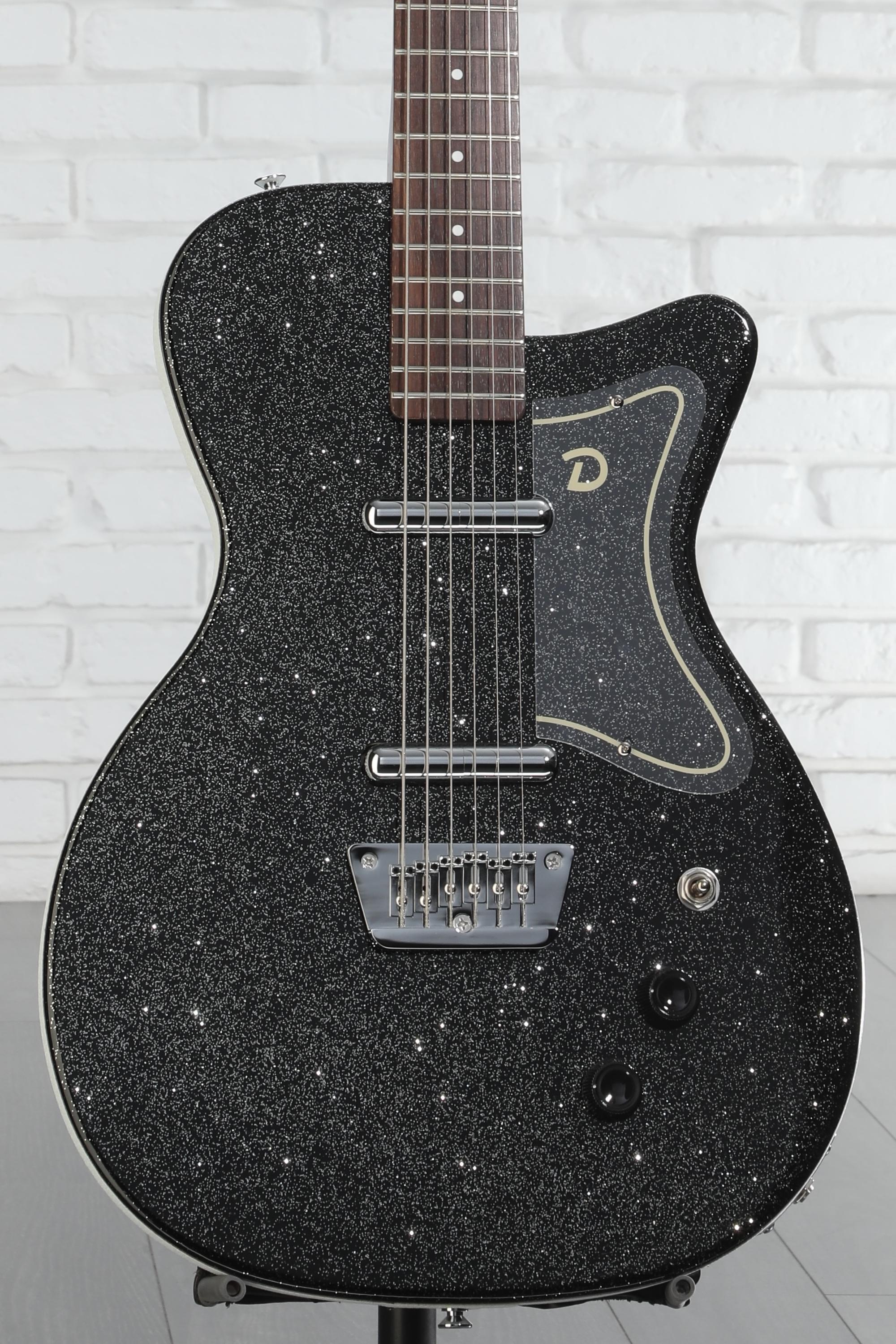 Danelectro Baritone Electric Guitar - Black Metalflake