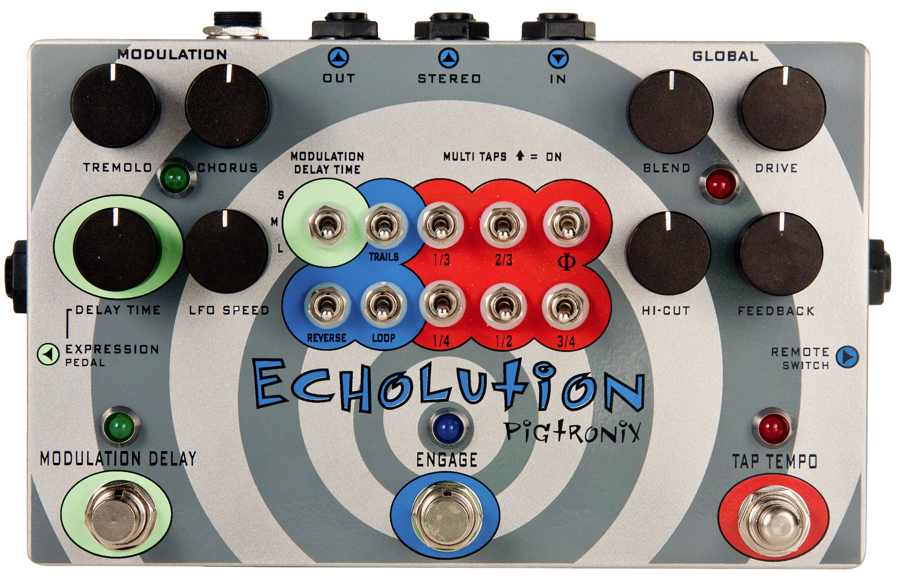 Pedal/アンプ/エフェ-　Echolution　Guitar　Delay/Modulation　Effects　ピグトロニクス/エコー/Pigtronix　PHI