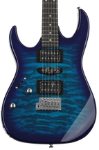 Ibanez Gio GRX70QAL Left-handed Electric Guitar - Transparent Blue