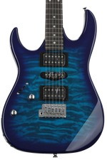 Photo of Ibanez Gio GRX70QAL Left-handed Electric Guitar - Transparent Blue Burst