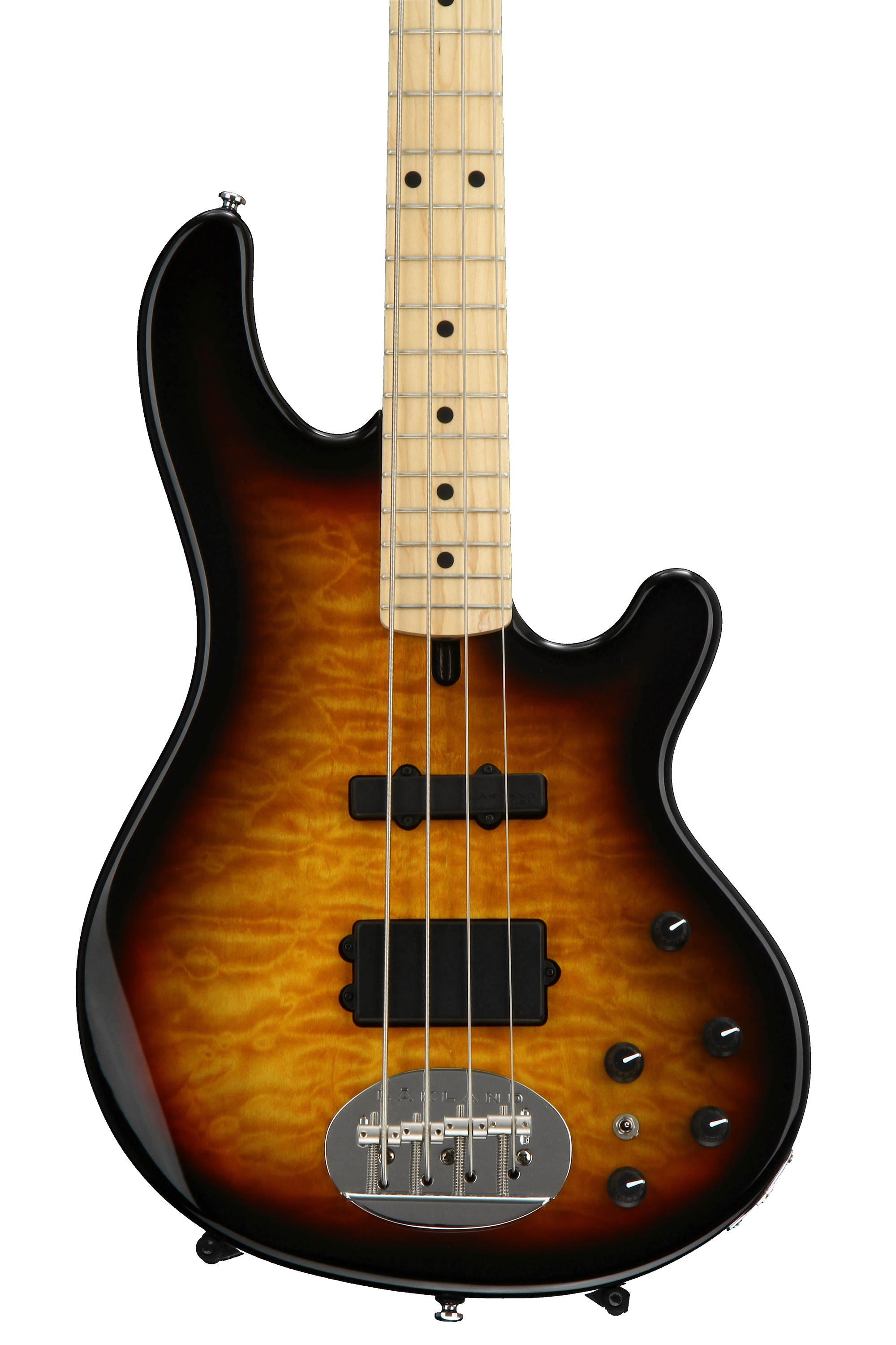 Lakland Skyline 44-02 Deluxe Bass Guitar - 3-Tone Sunburst with Maple Fingerboard