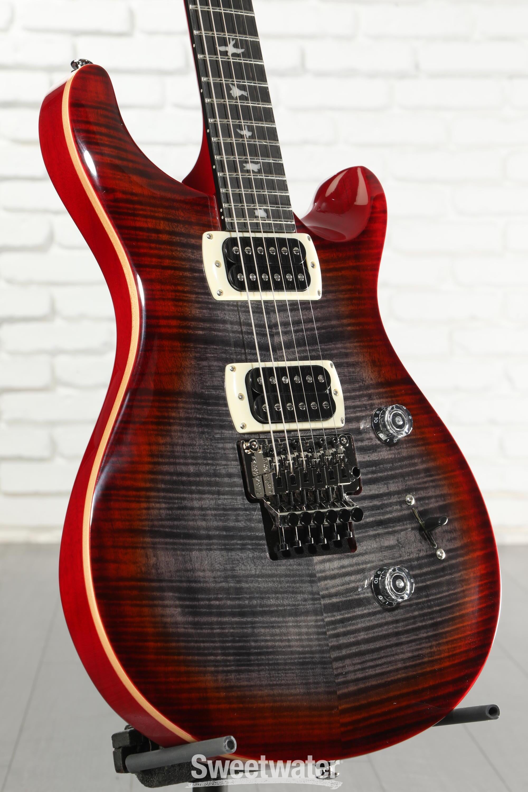 PRS SE Custom 24 Floyd Electric Guitar - Charcoal Cherry Burst