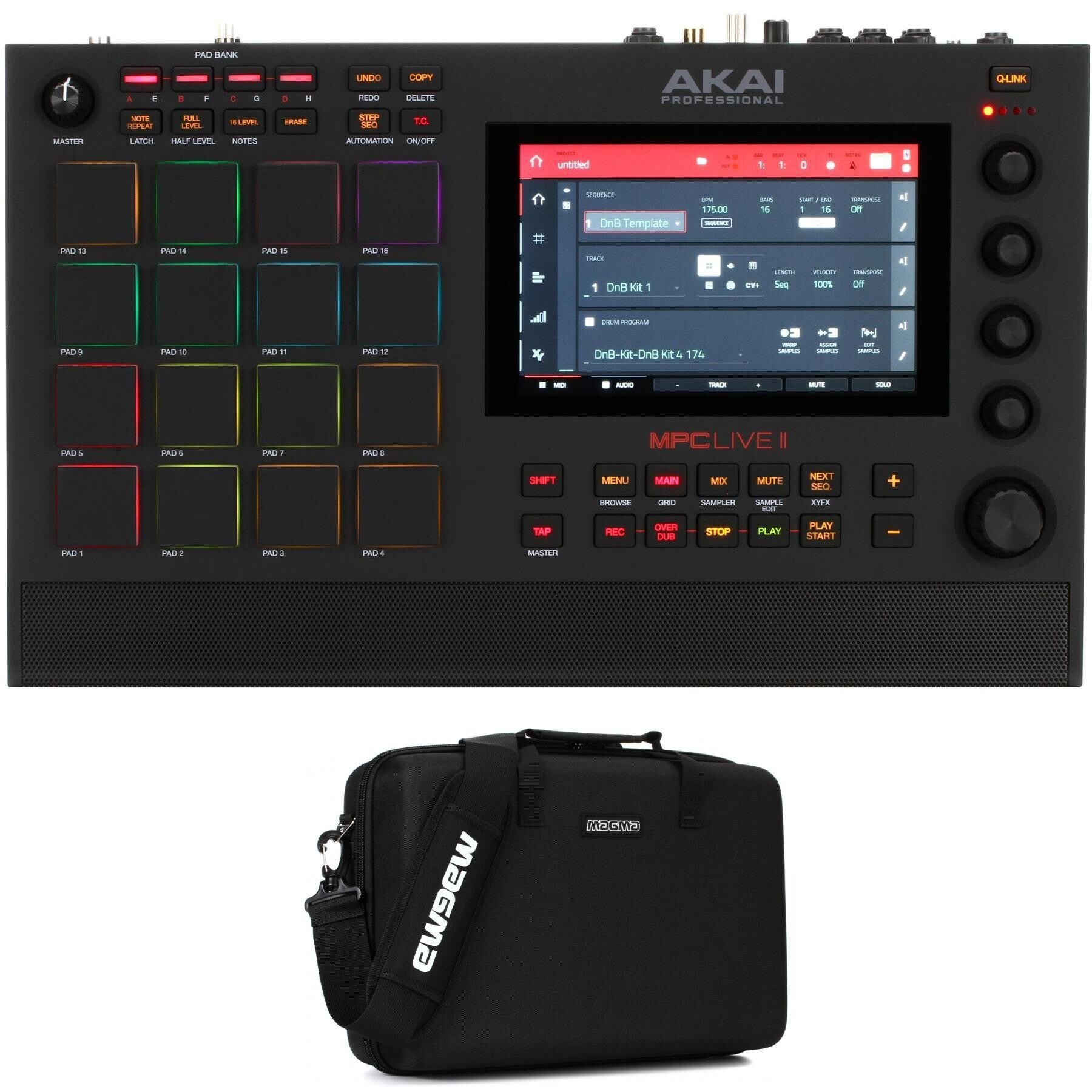 akai mpc live 2 とケース - DJ機器