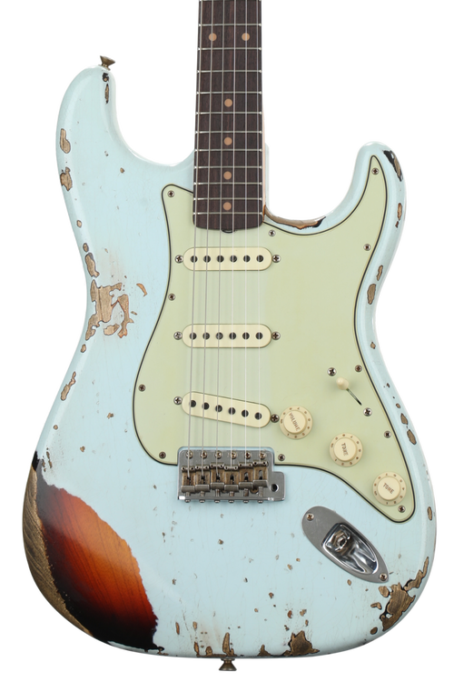 ★Custom HardRelic SonicBlue Stratocaster Fender Custom Shop Limited Edition 1962 Heavy Relic