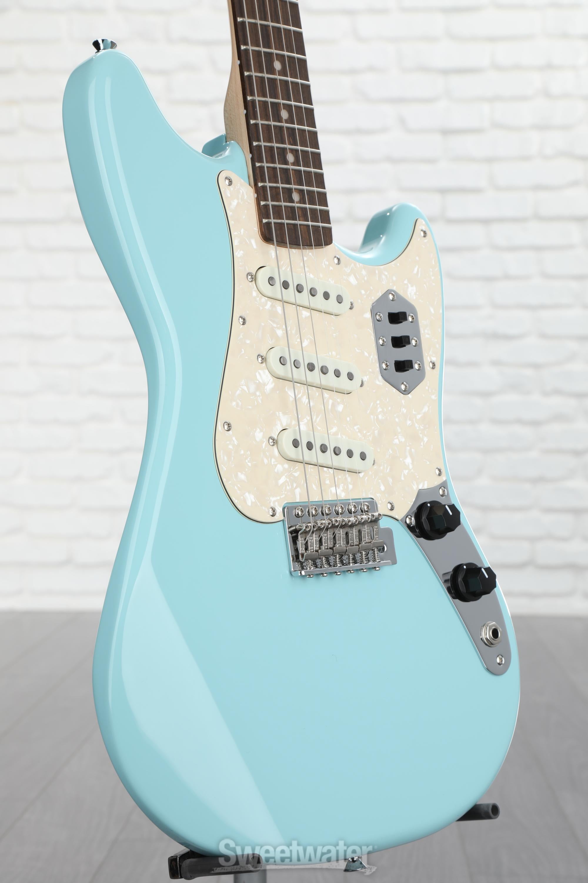 Squier Paranormal Cyclone Electric Guitar - Daphne Blue | Sweetwater