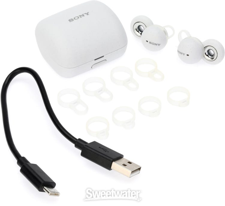 Sony WF-L900 LinkBuds True Wireless Open Earbuds - White | Sweetwater 