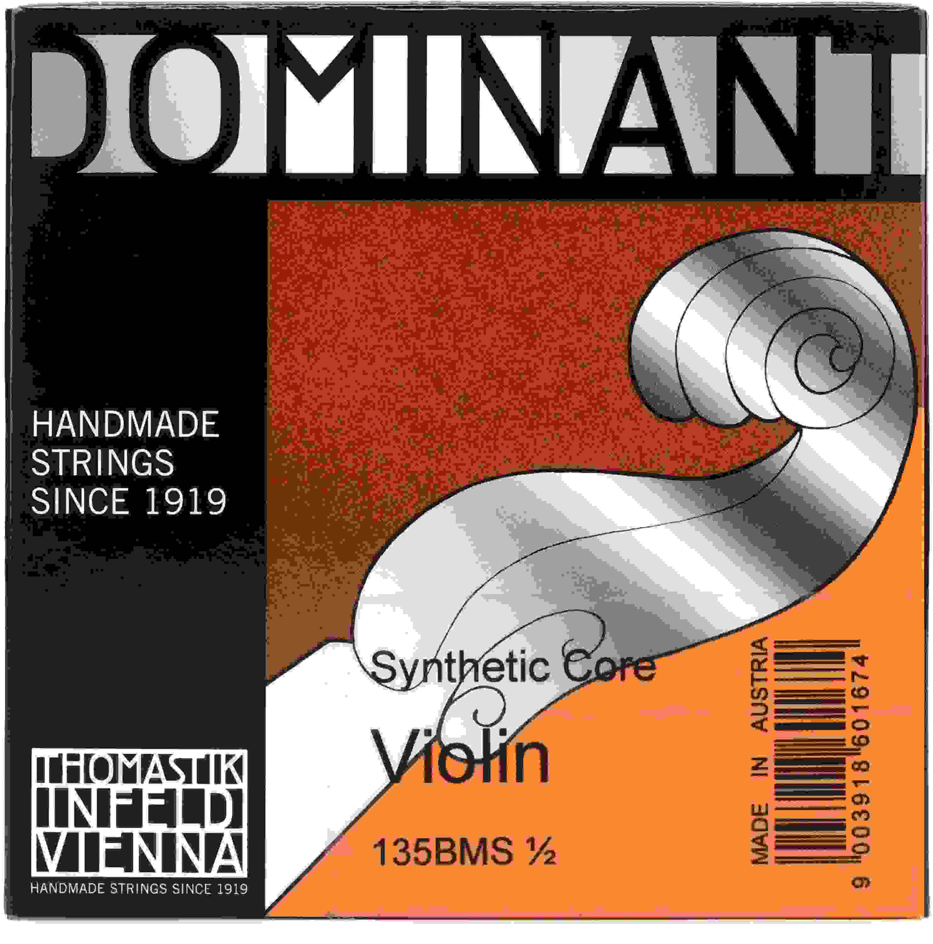Thomastik-Infeld 135MS Dominant Violin String Set - 1/2 Size With Steel Loop-end E