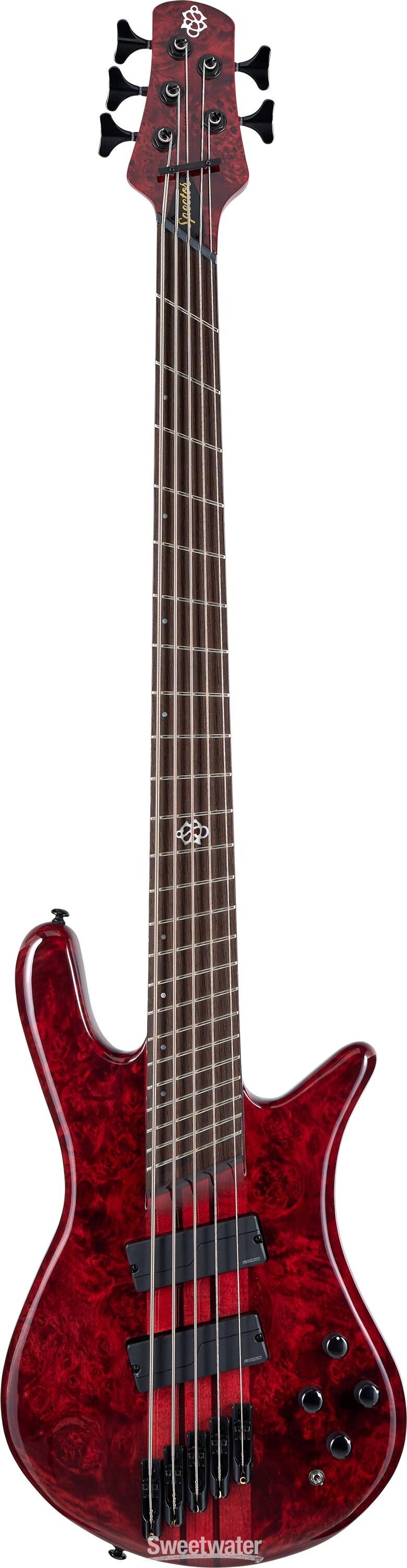 Spector NS Dimension 5 Bass Guitar - Inferno Red Gloss