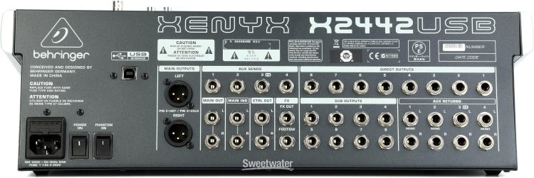 Behringer Xenyx X2442USB Mixer with USB and Effects | Sweetwater 