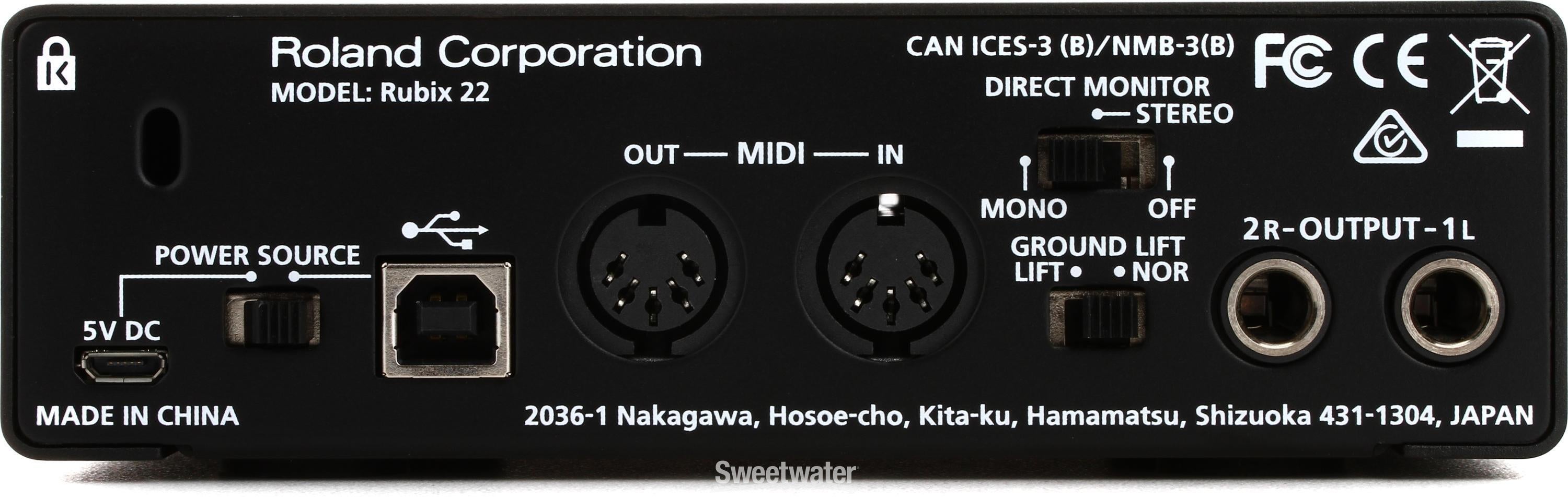 Roland Rubix 22 USB Audio Interface | Sweetwater