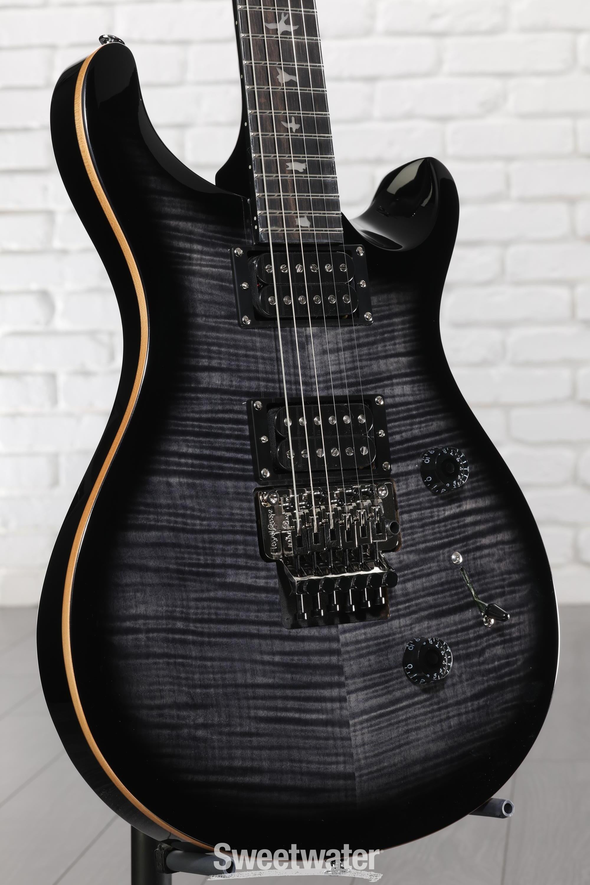 PRS SE Custom 24 Floyd Electric Guitar - Charcoal Burst | Sweetwater