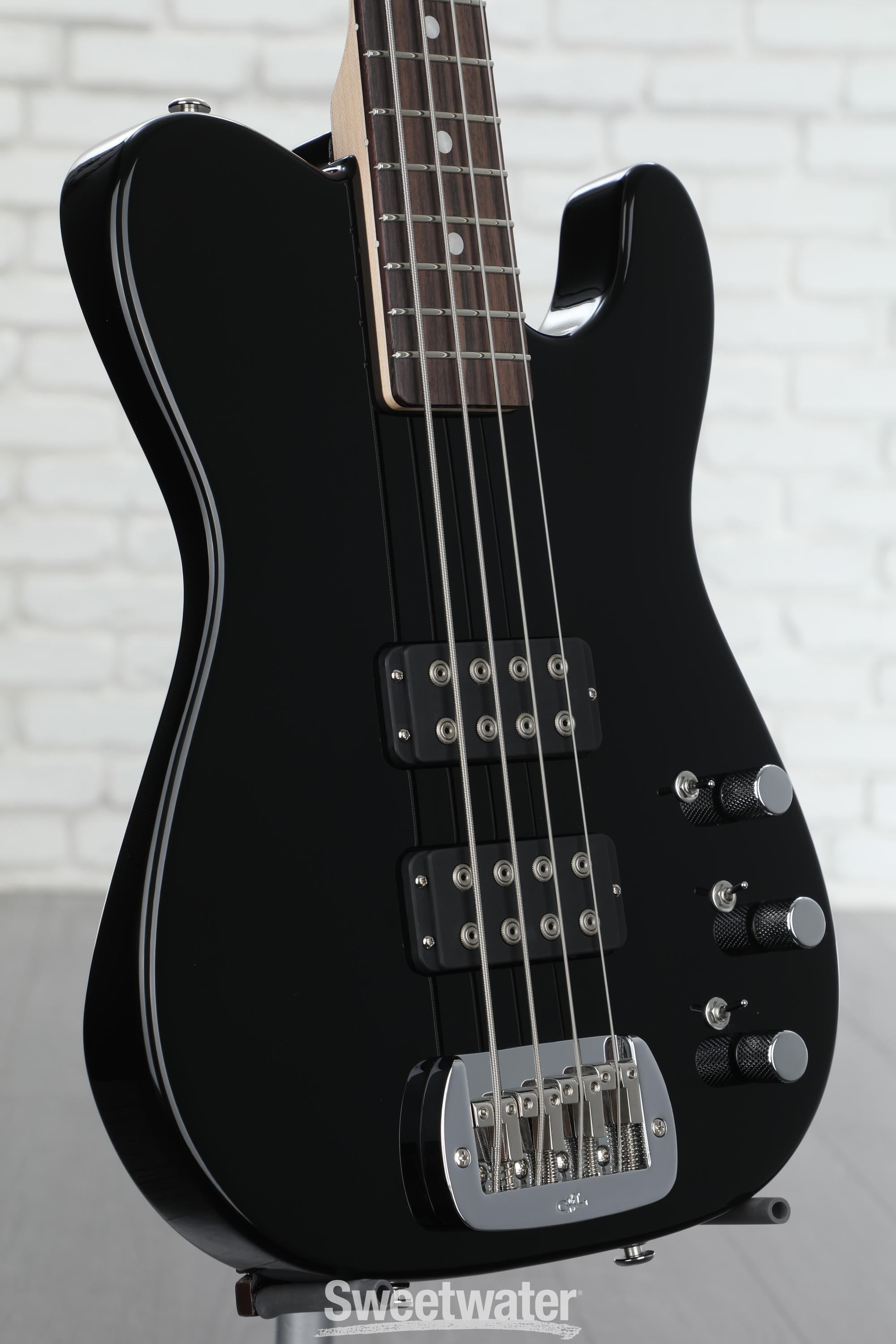 G&L ASAT Electric Bass Guitar - Jet Black