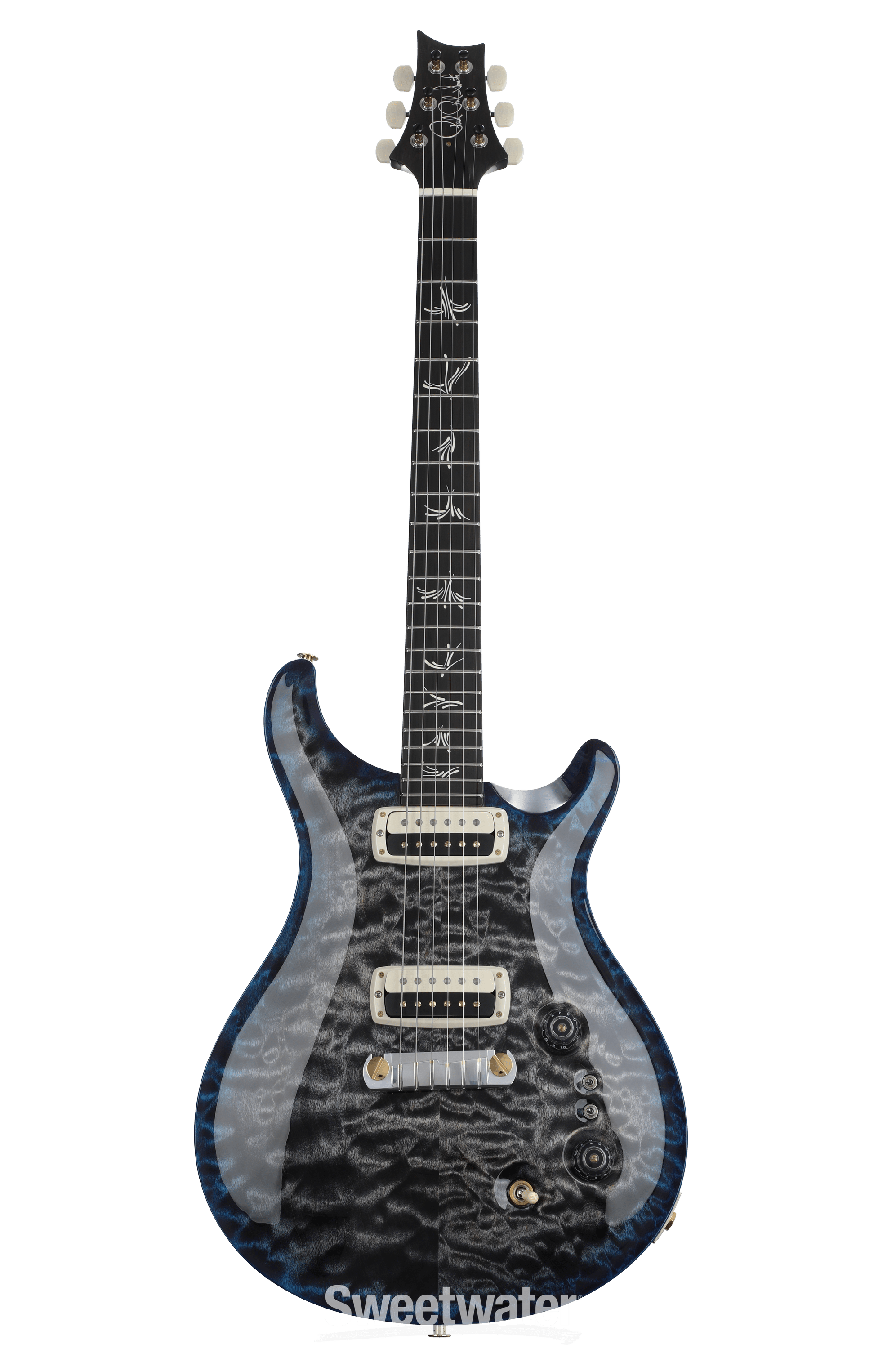 PRS Wood Library Paul's Guitar Electric Guitar Charcoal Blue Burst, 10Top Sweetwater