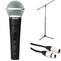 Photo of Shure SM58S Handheld Microphone Bundle with Stand and Cable