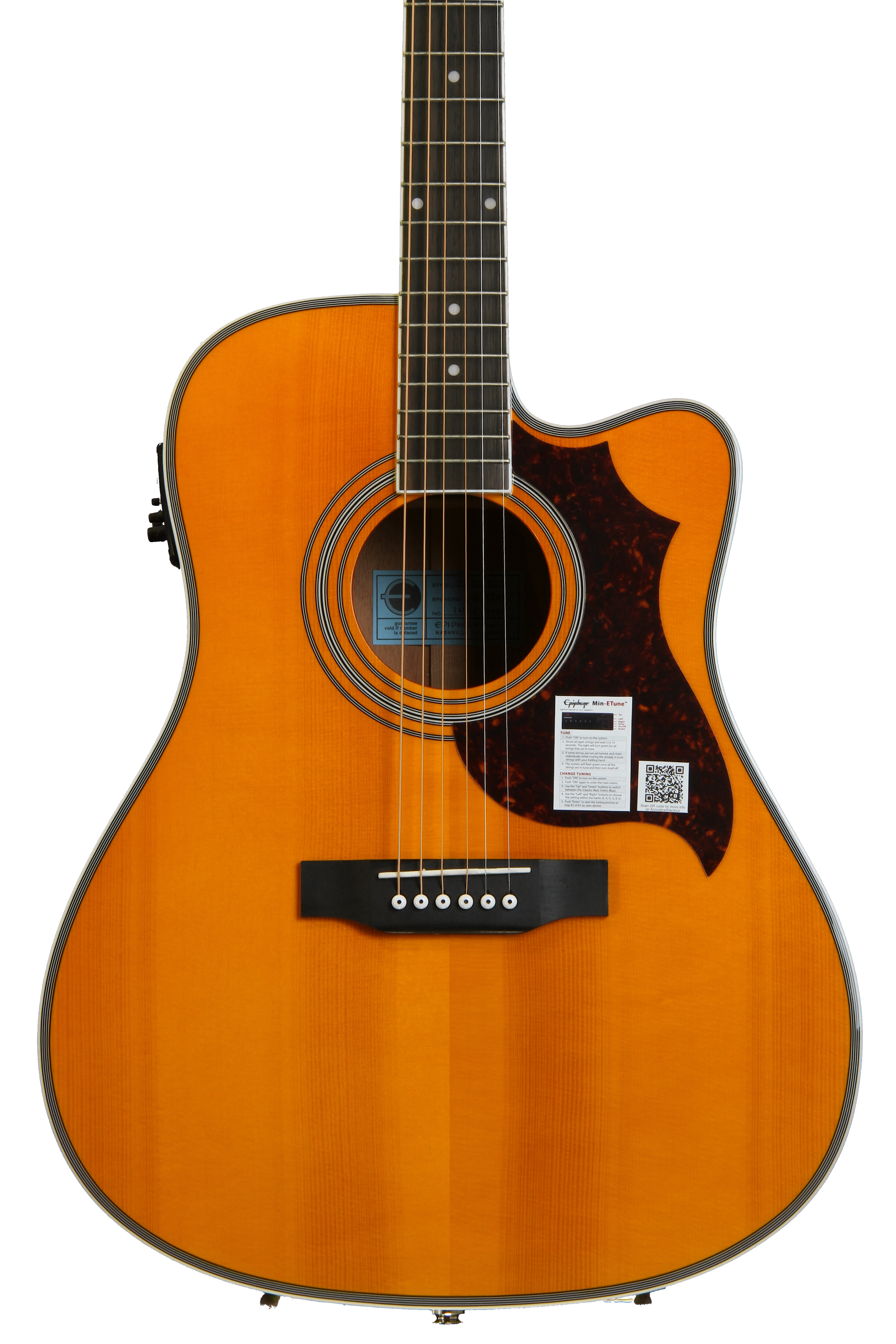 Epiphone FT-350SCE with Min-ETune - Antique Natural | Sweetwater