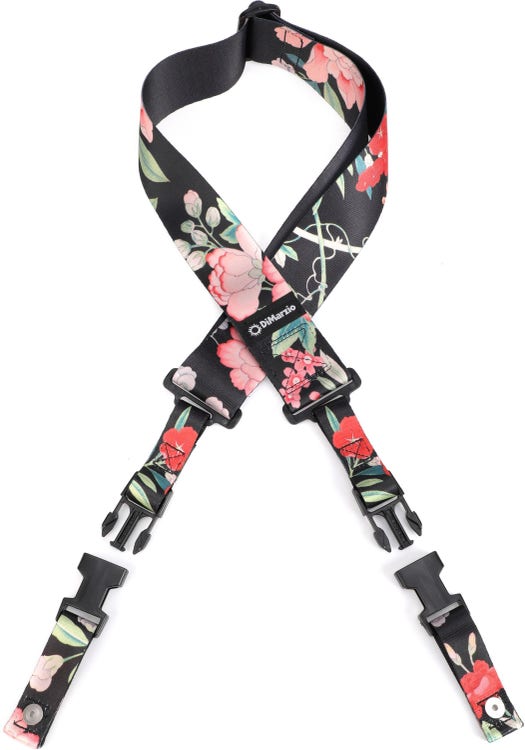 DiMarzio Steve Vai ClipLock Guitar Strap - Botanical Black