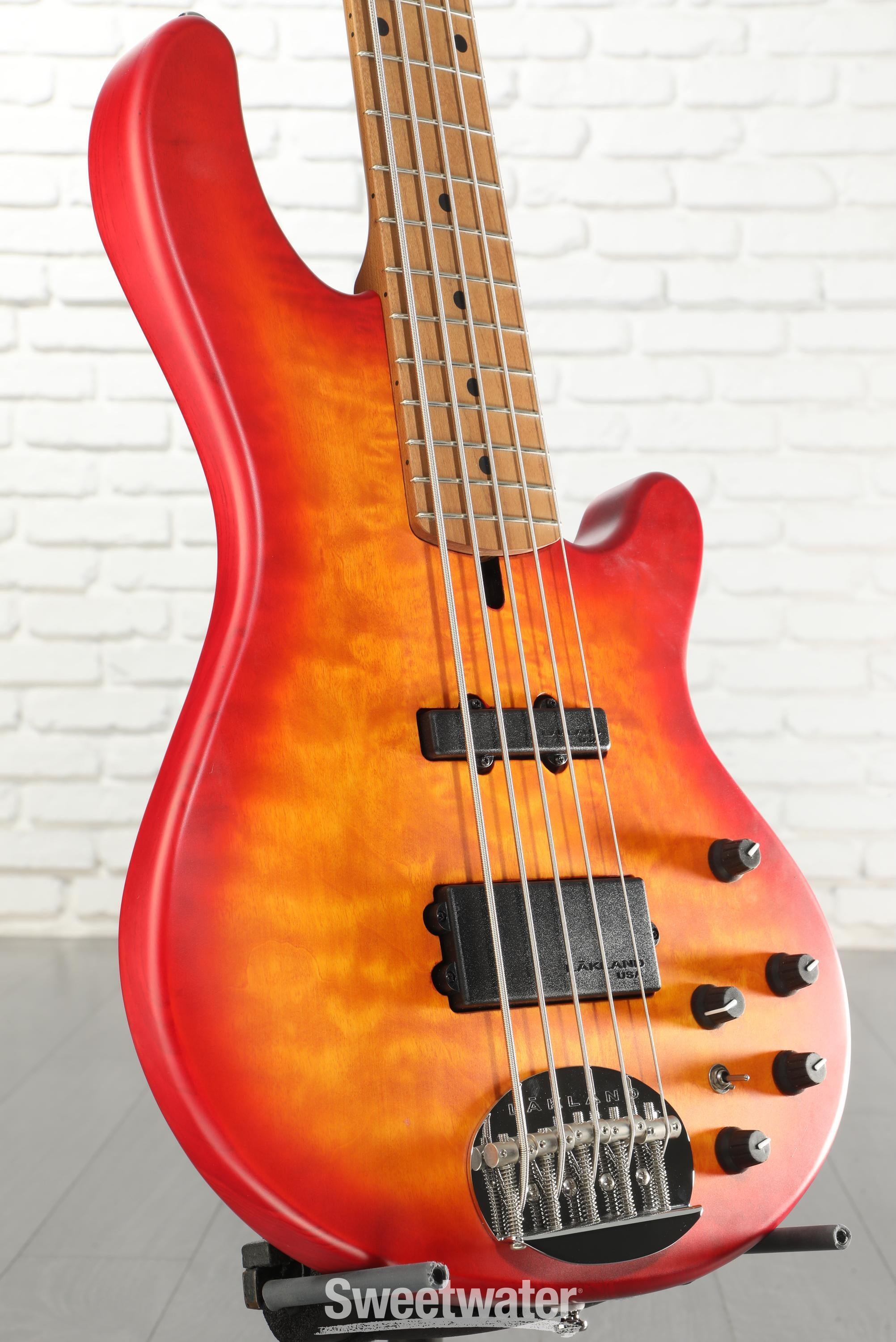 Lakland Skyline 55-02 Deluxe Bass Guitar - Satin Cherryburst with