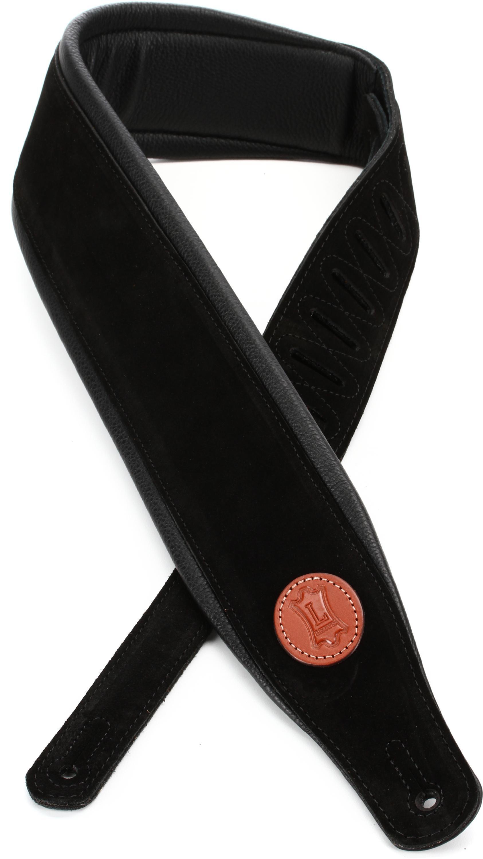 Photo of Levy's MSS2S Suede Guitar Strap - Black