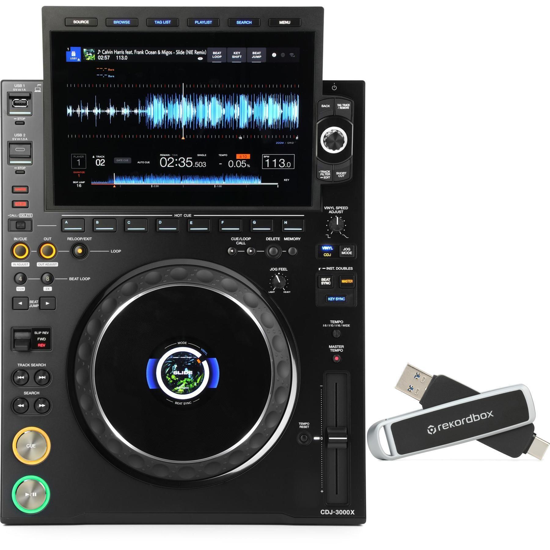 AlphaTheta CDJ-3000X Professional DJ Media Player with DJ Flash