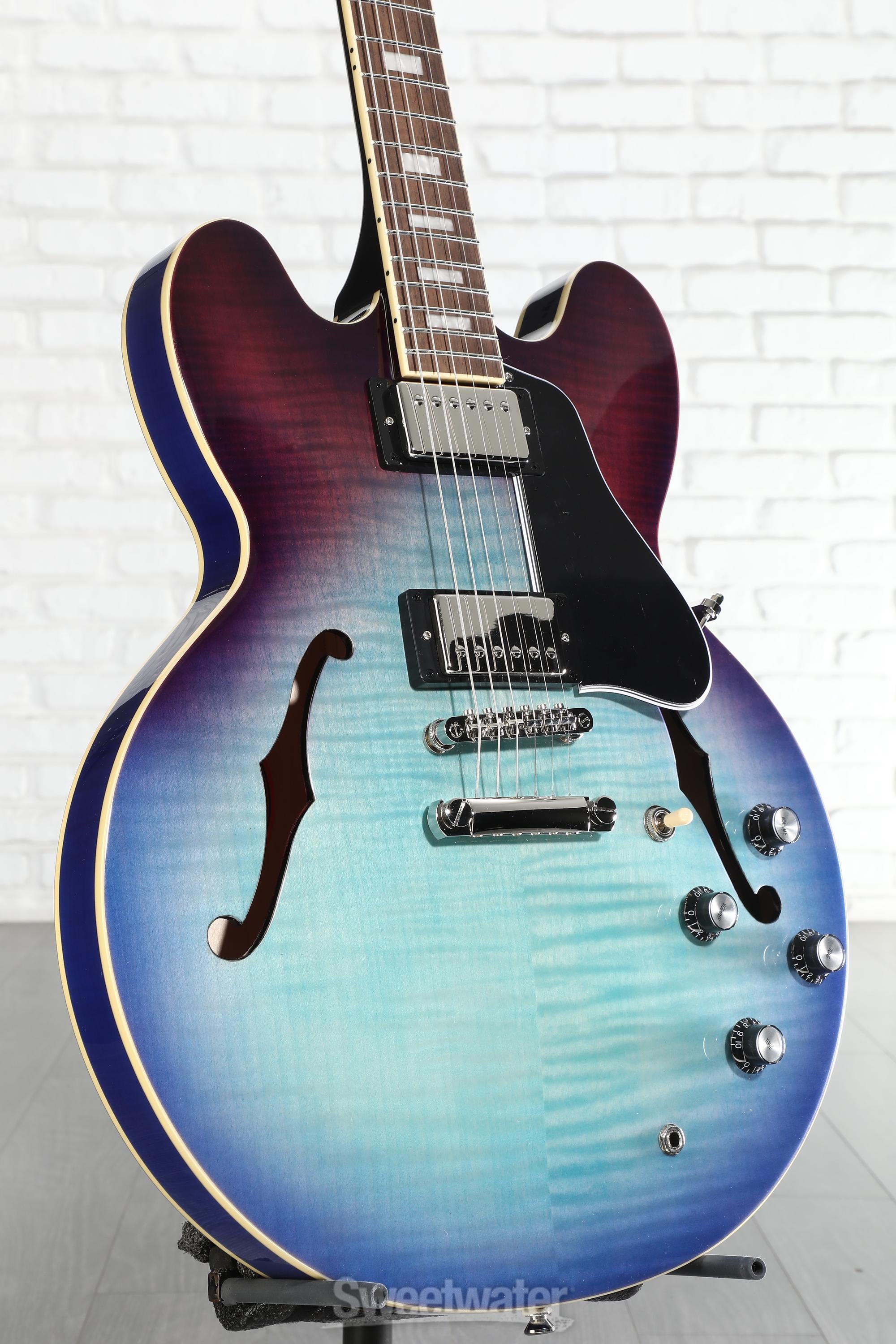 Epiphone ES-335 Figured Semi-hollowbody - Blueberry Burst | Sweetwater