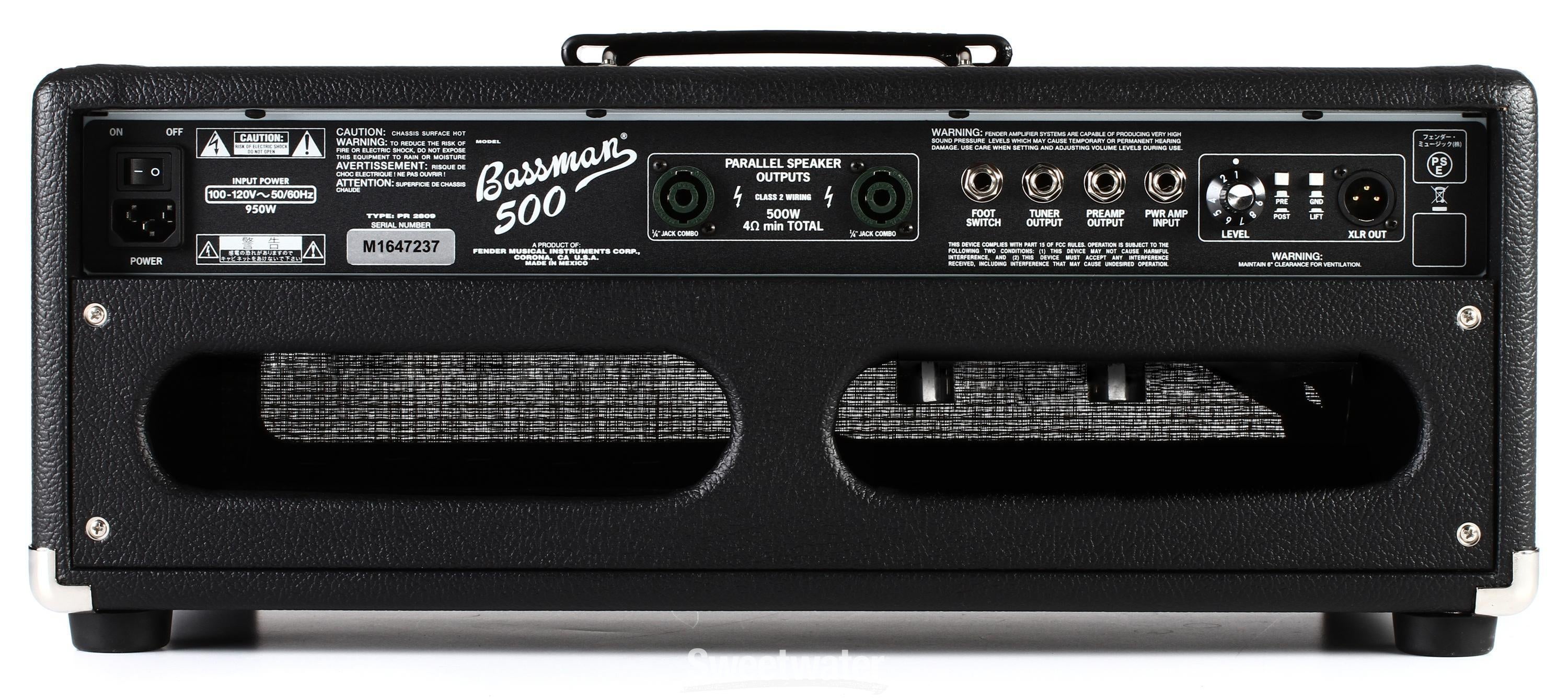 Fender Bassman 500HD Head Black/Silver | Sweetwater