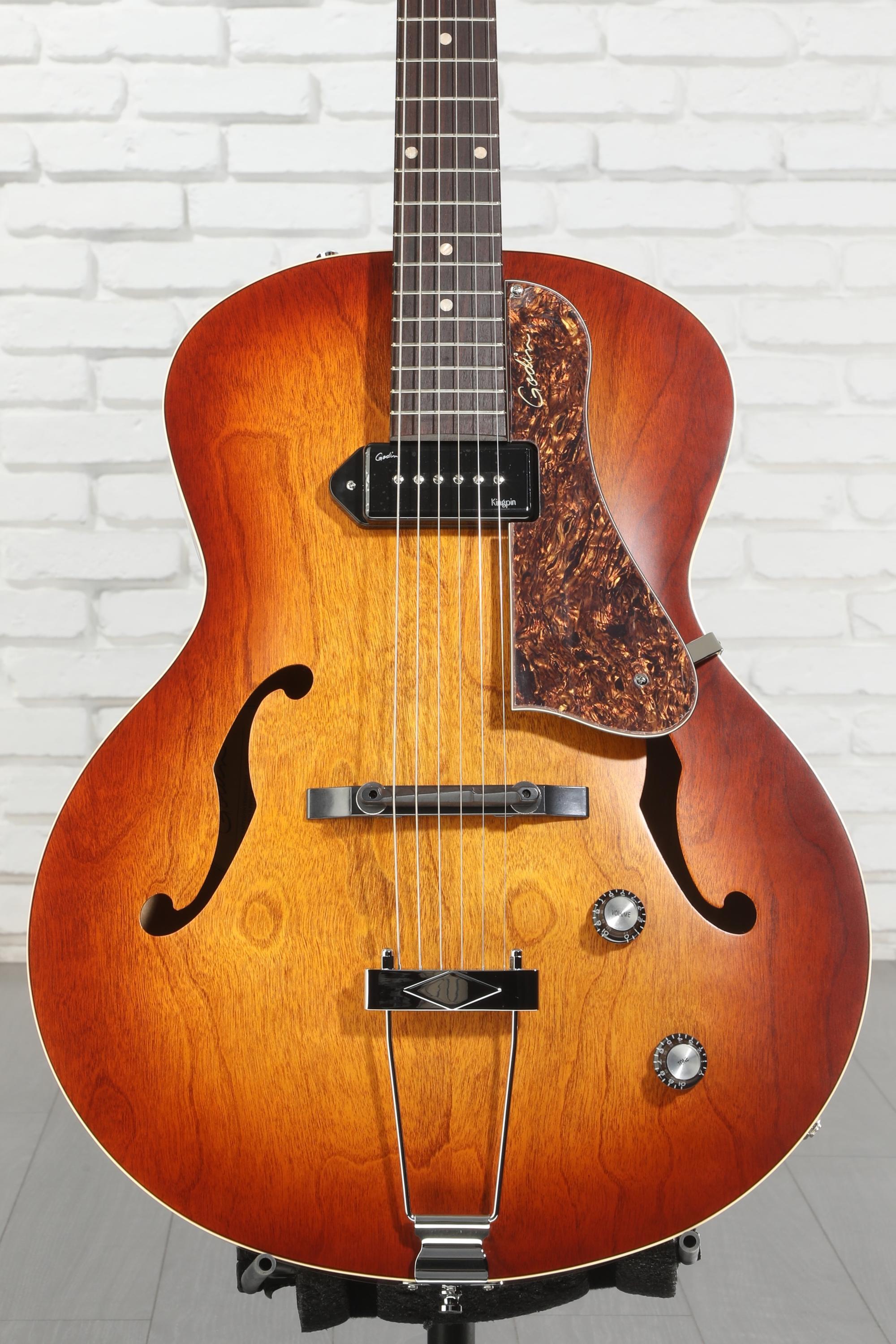 Godin 5th Avenue Kingpin Hollowbody Electric Guitar - Cognac Burst