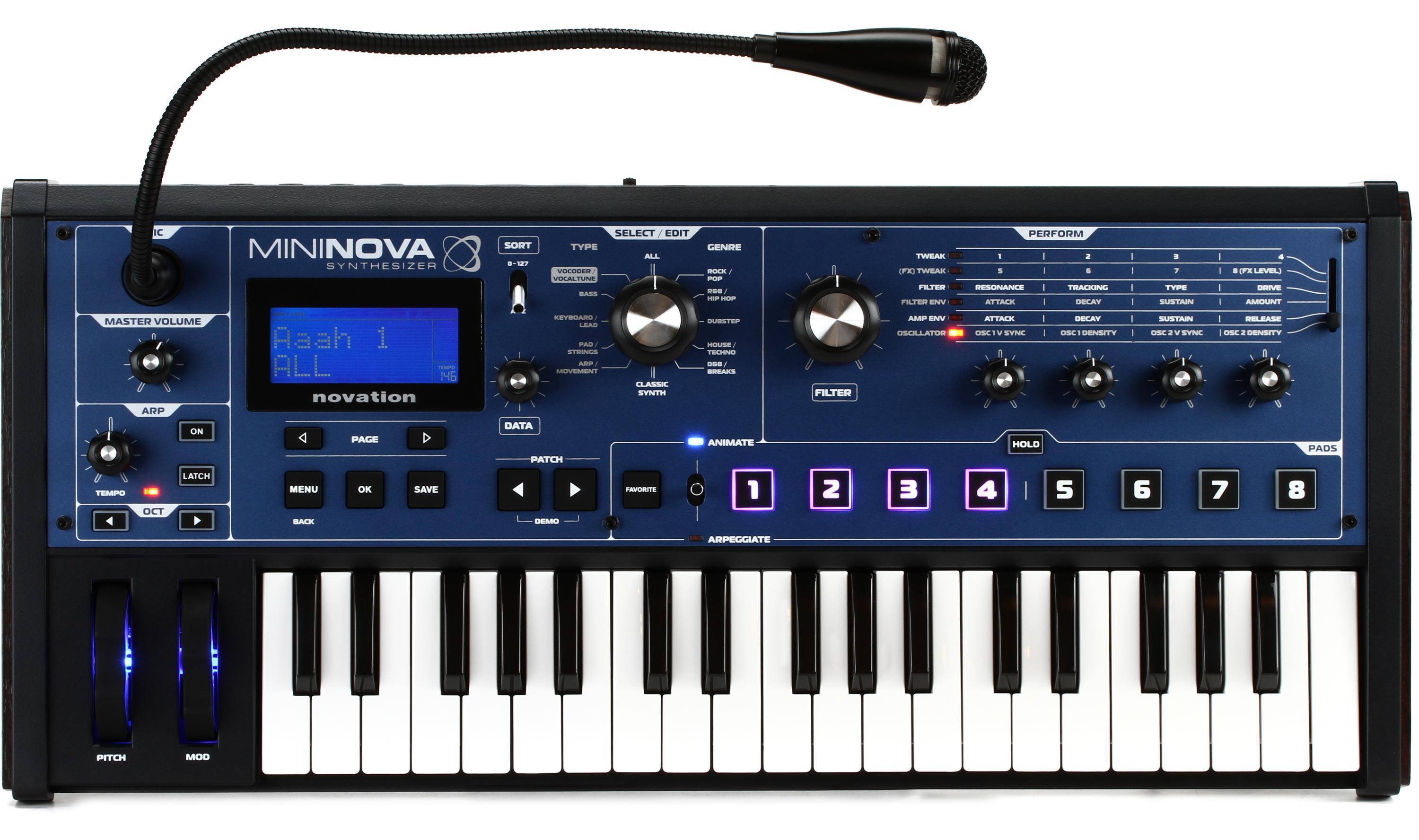 Novation MiniNova 37-key Synthesizer with Vocoder | Sweetwater