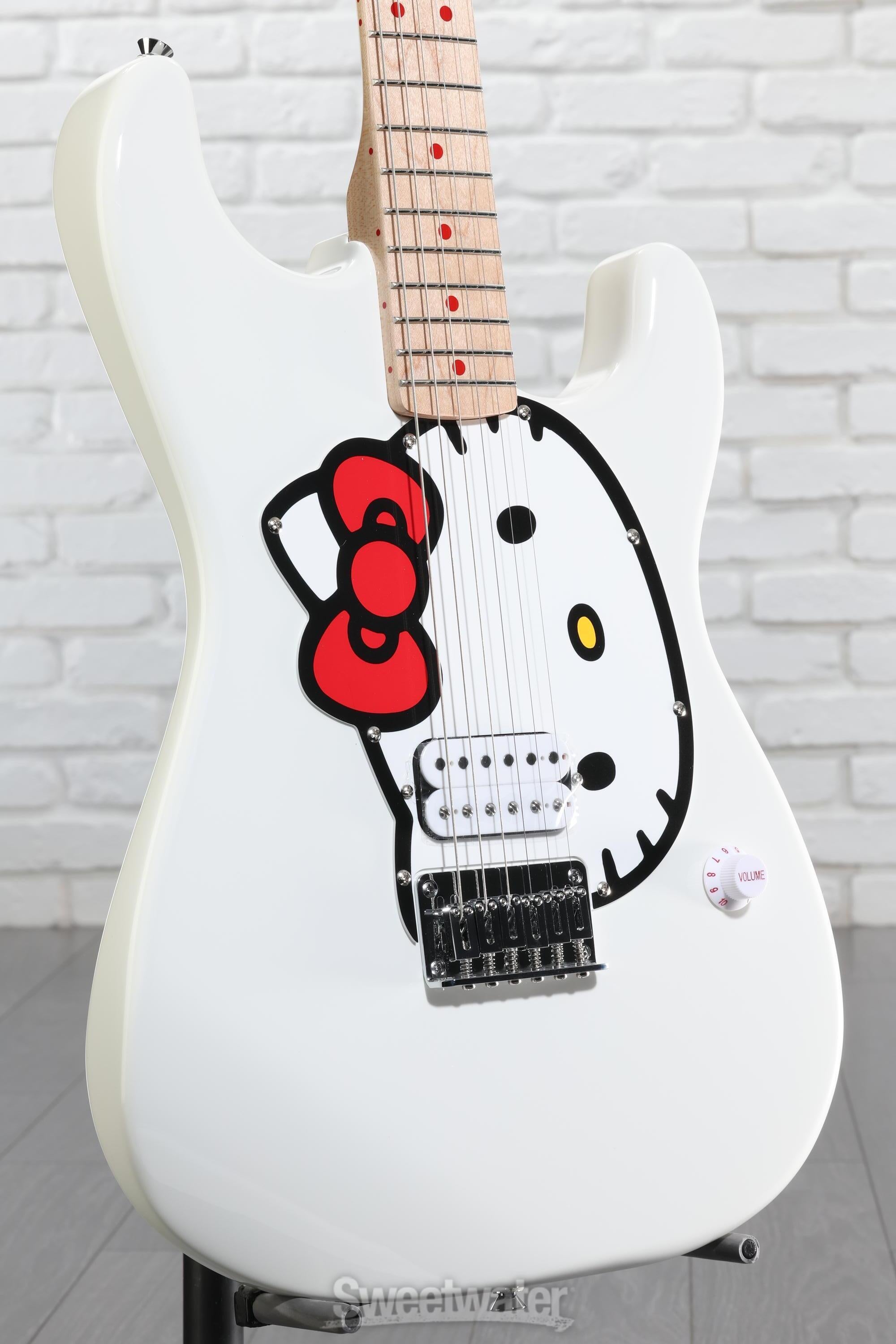 Squier x Hello Kitty Stratocaster Electric Guitar - White | Sweetwater