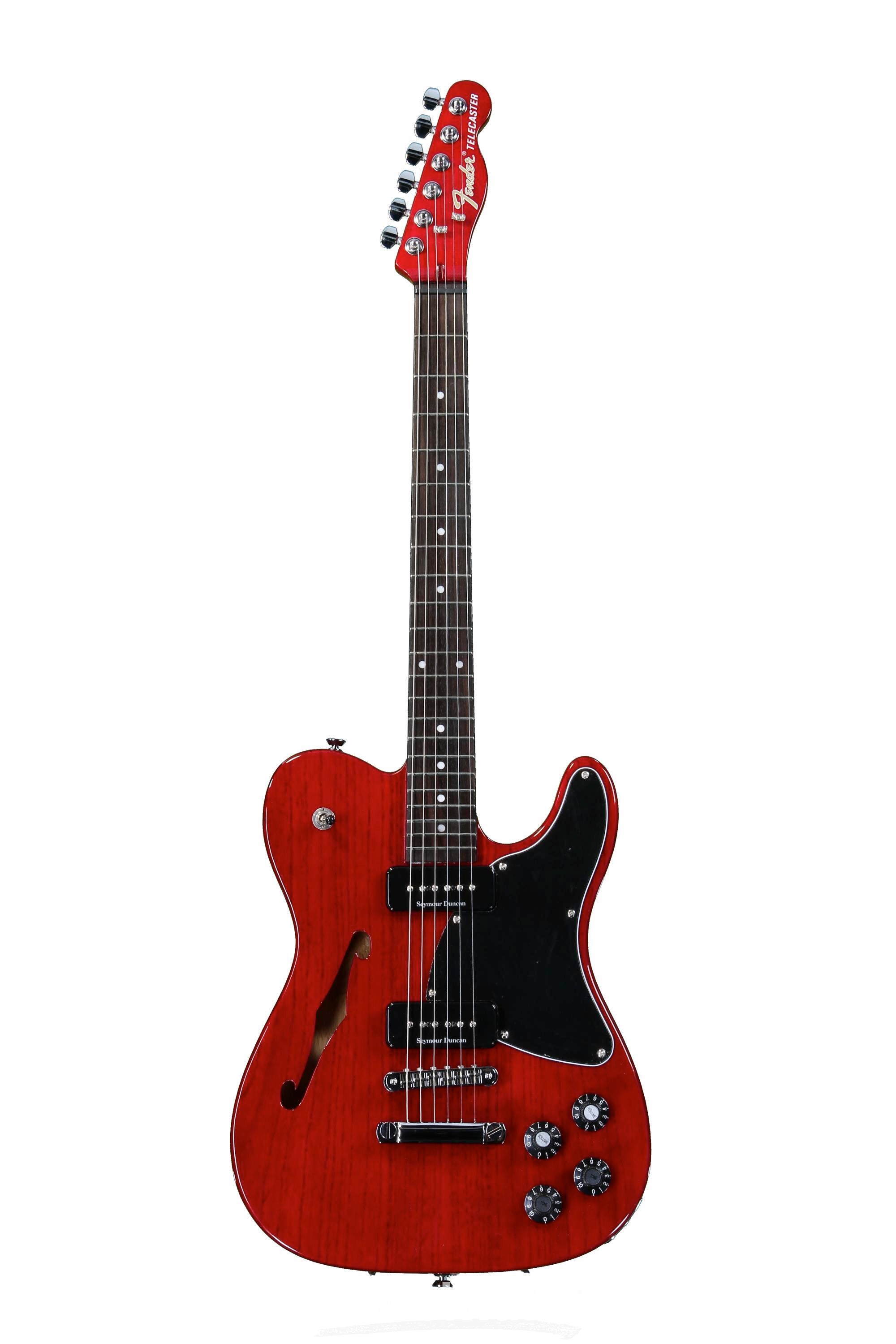 Fender Jim Adkins JA-90 Telecaster Thinline - Crimson Transparent