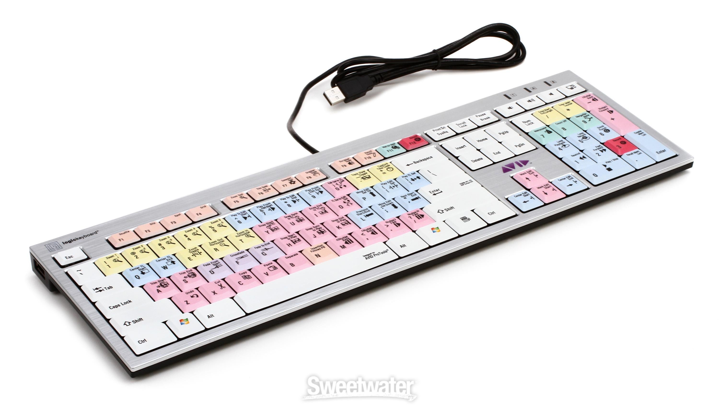 Logickeyboard Slim Line Keyboard for Avid Pro Tools - PC Reviews |  Sweetwater