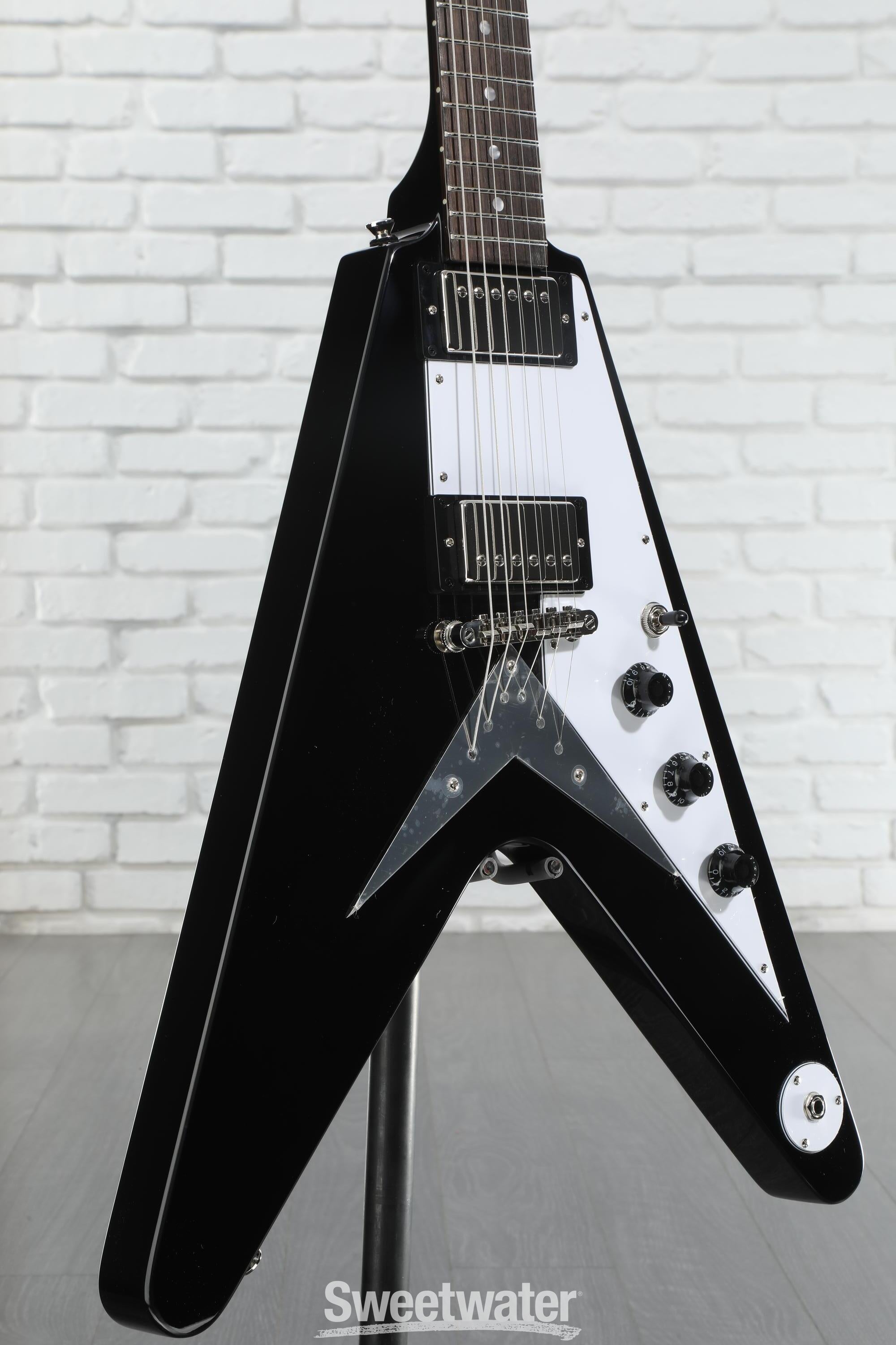 Epiphone Flying V Electric Guitar - Ebony Reviews | Sweetwater