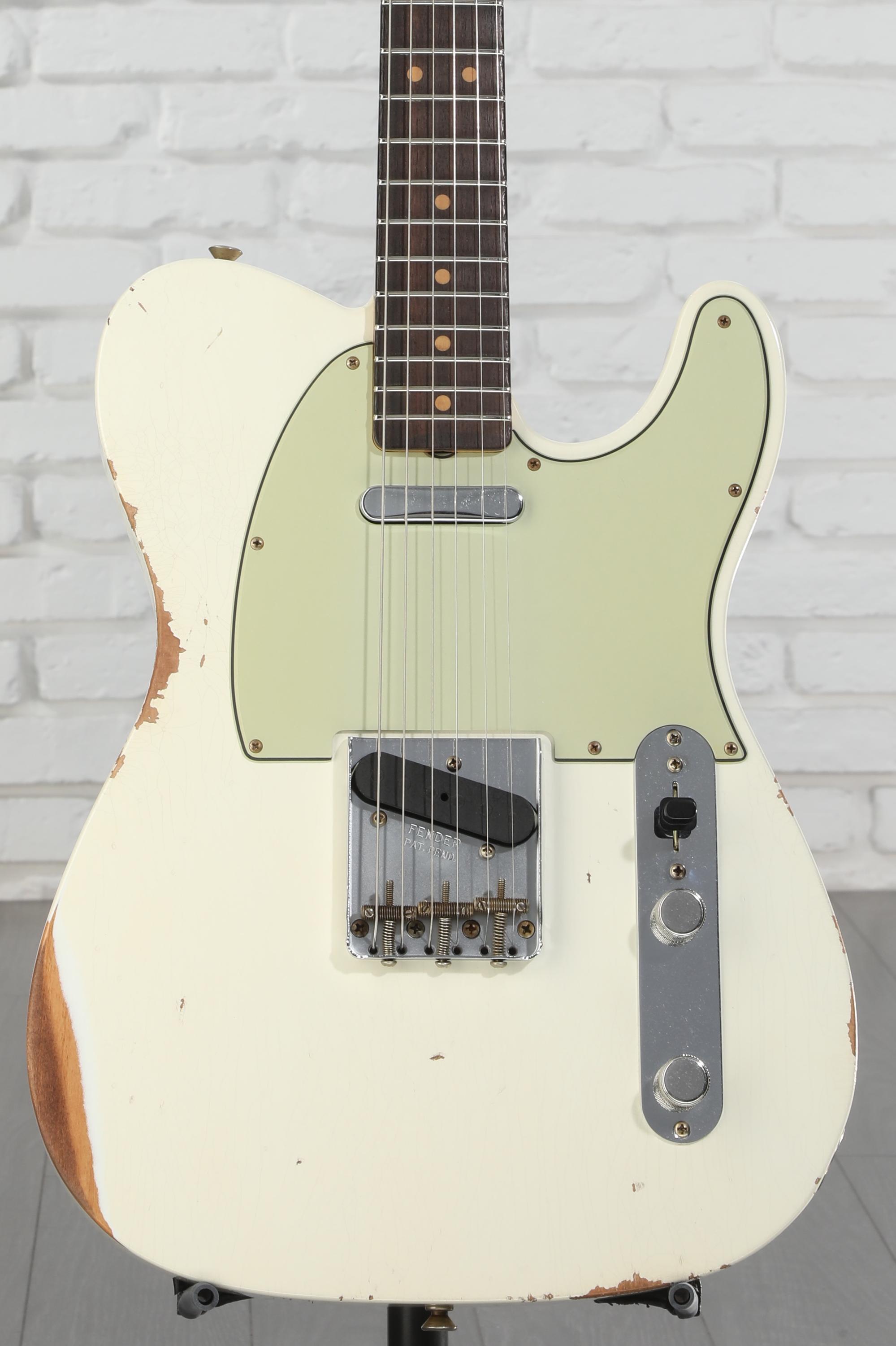ギター Fender custom shop 1963 Telecaster Relic Fender Custom Shop 1963 Custom Relic Telecaster - Olympic