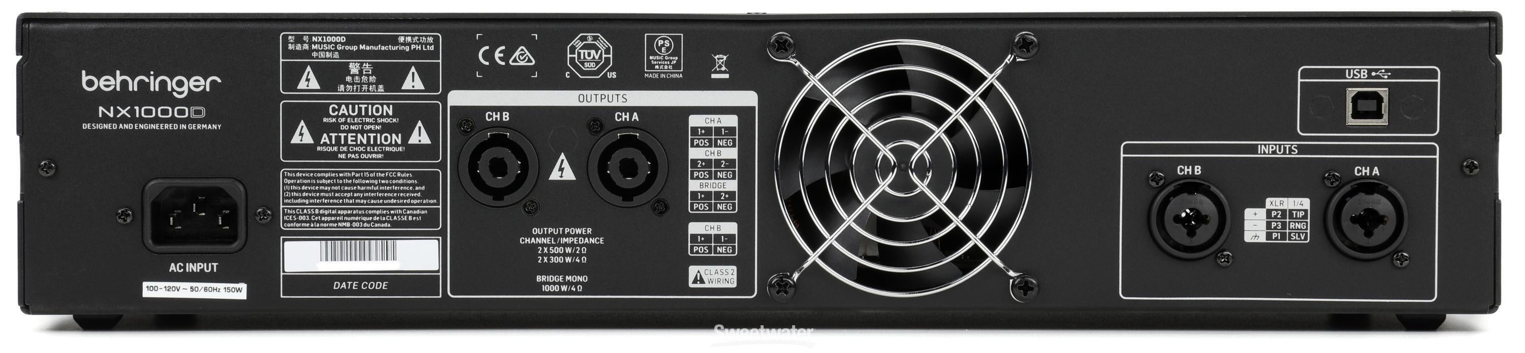 Behringer パワーアンプ 最大2 x 500W NX1000D Amazon.com: Behringer NX1000D : Musical Instruments