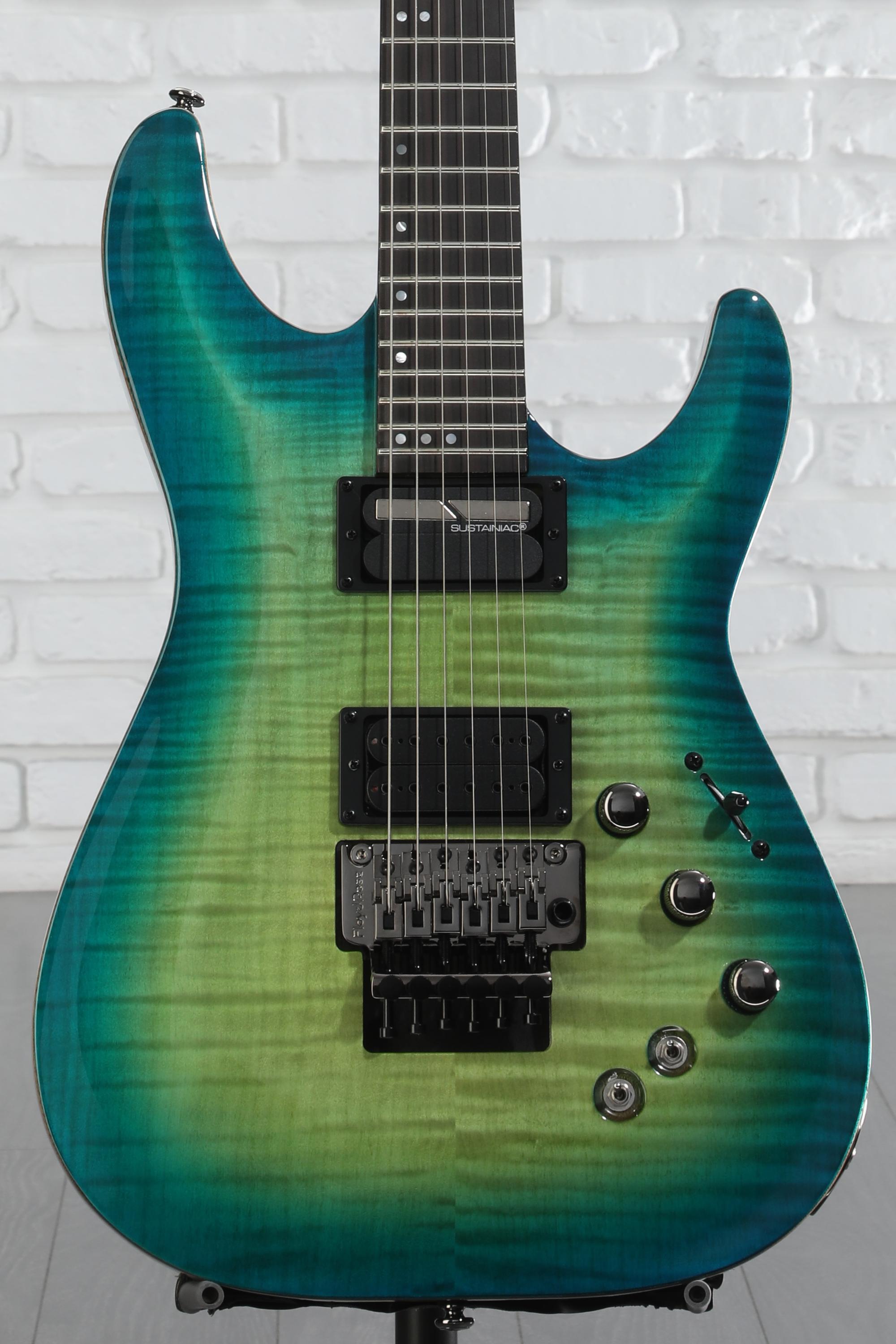 Schecter BlackJack SLS C-1 FR-S Electric Guitar - Aquaburst