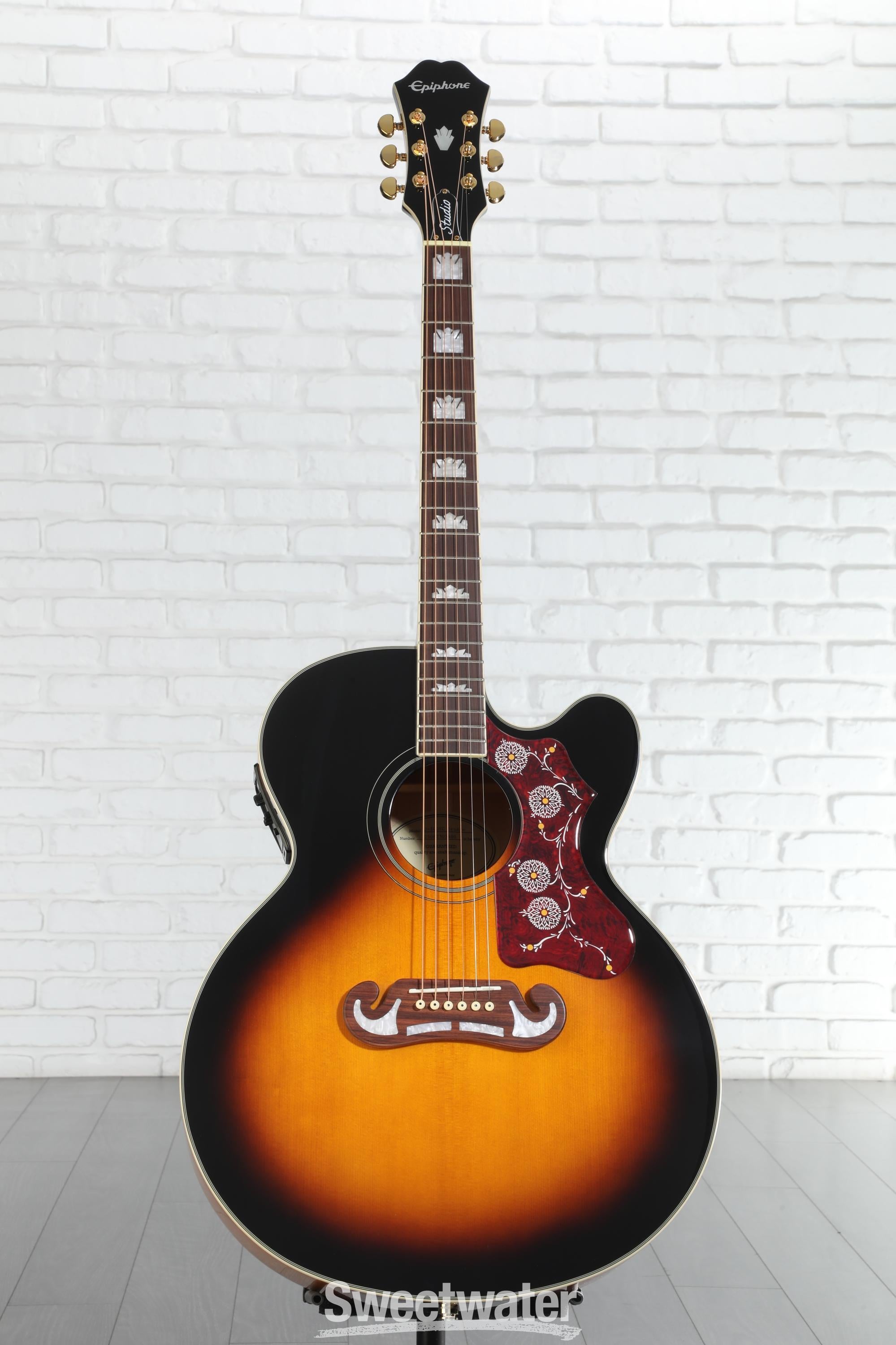 Epiphone J-200EC Studio Acoustic-Electric Guitar - Vintage