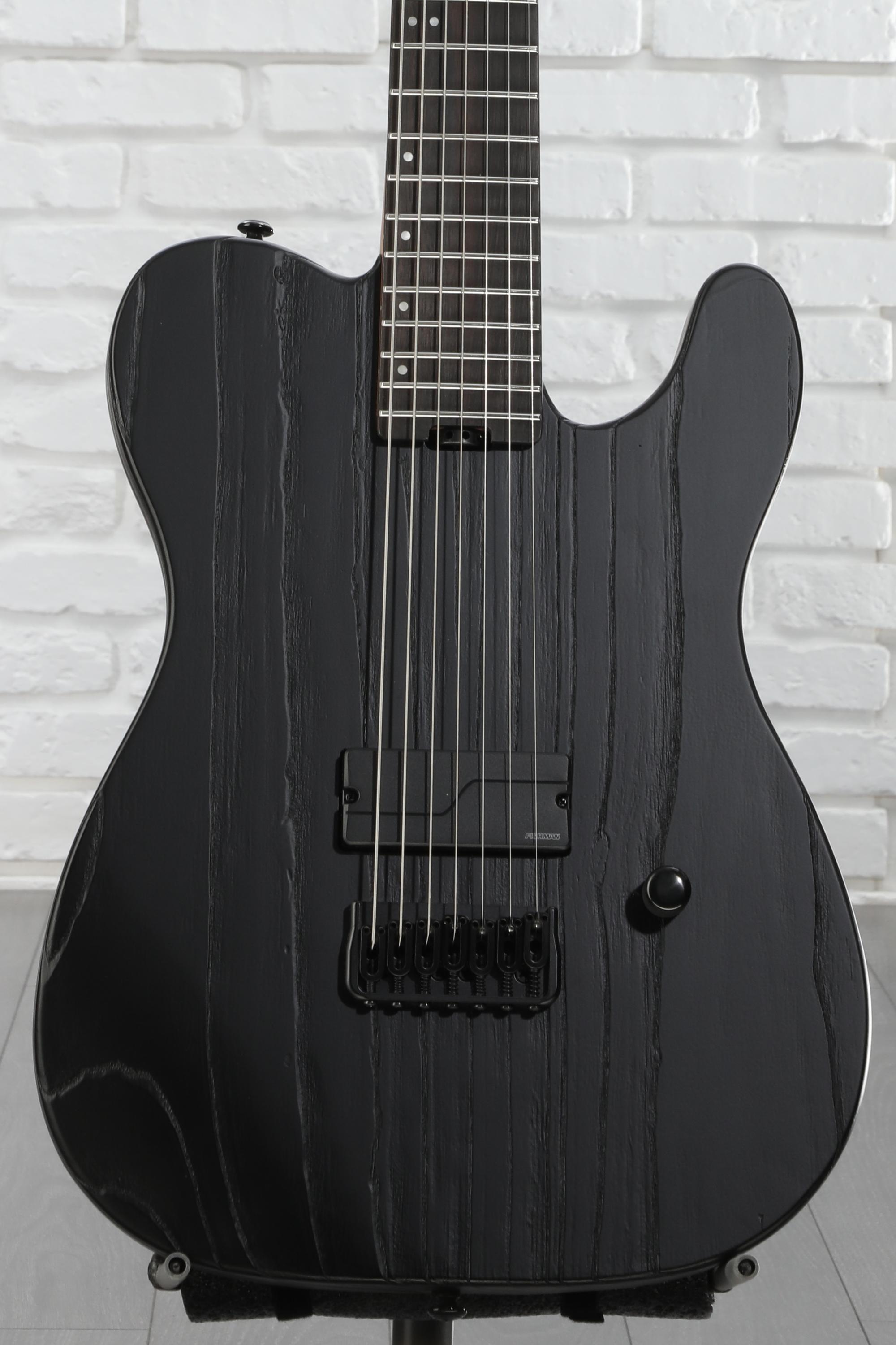 ESP LTD TE-1007B 7-string Baritone Electric Guitar - Black Blast