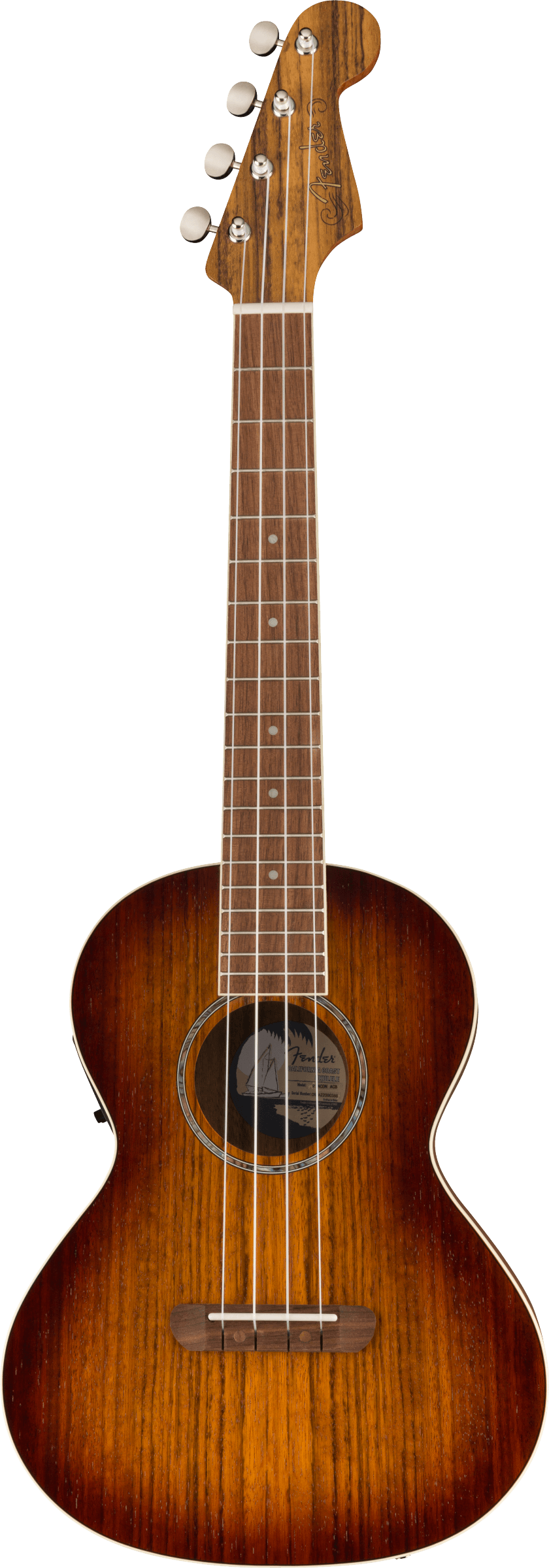 Fender Rincon Tenor Acousticelectric Ukulele Aged Cognac Burst