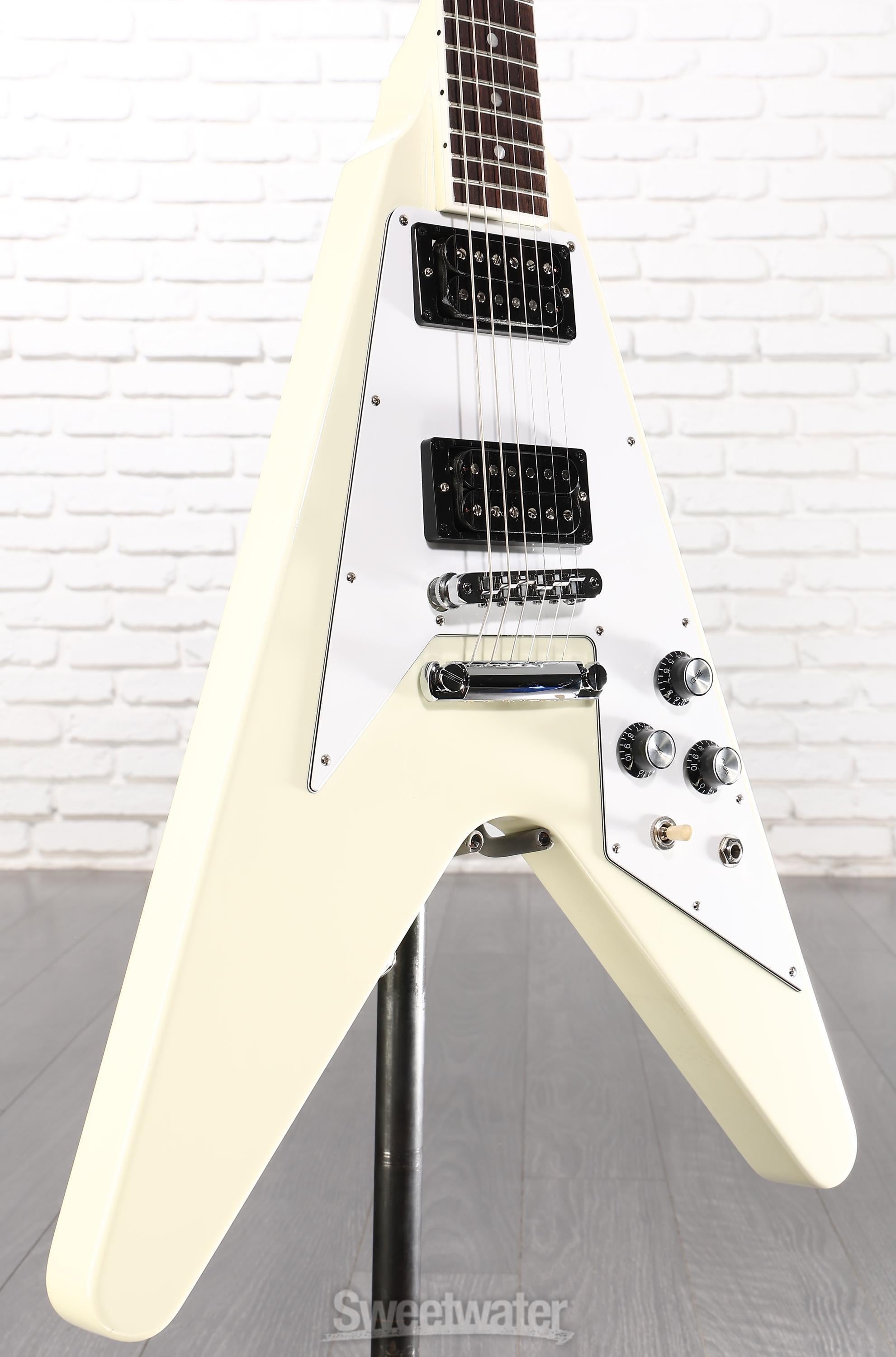 Photo of Gibson 70s Flying V Electric Guitar - Classic White